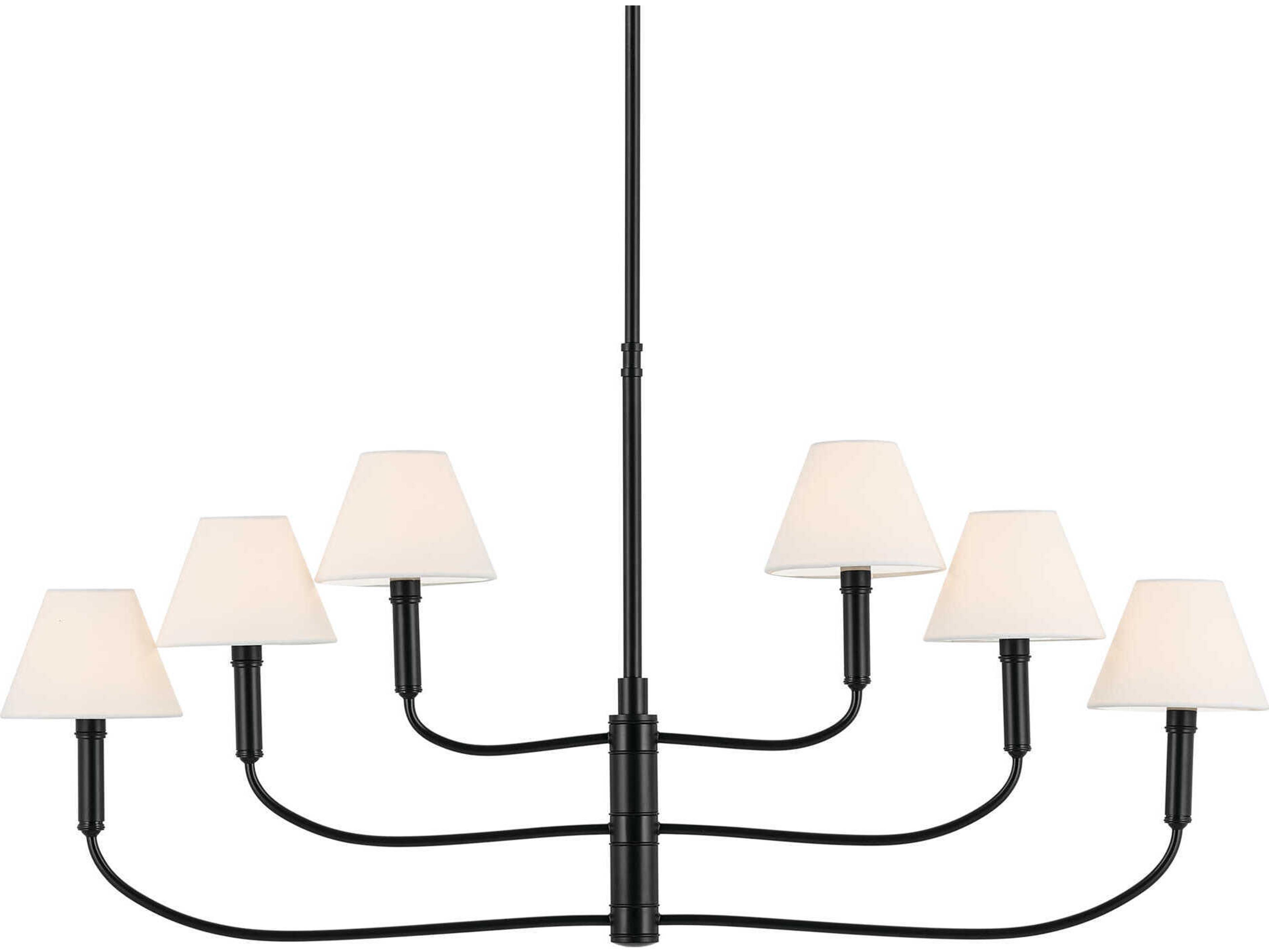 Kichler Eadie 6-Light Black Tiered Island Pendant