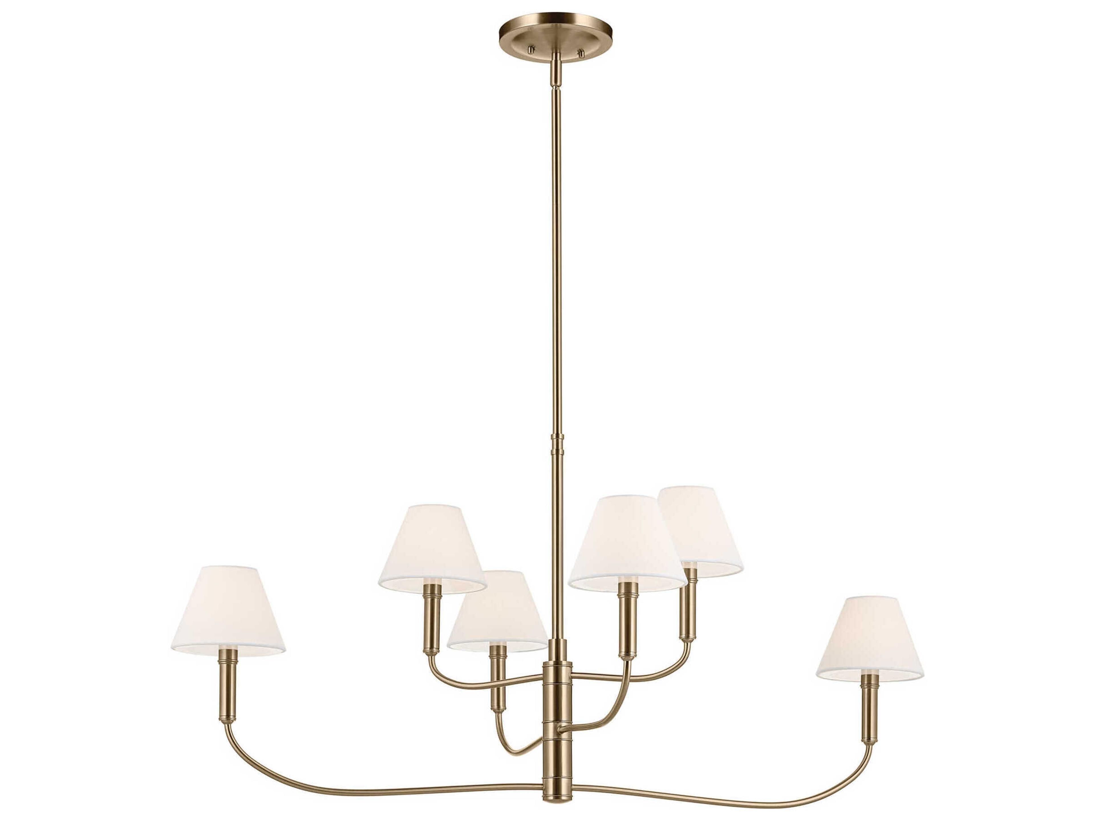 Eadie 6-Light Champagne Bronze Tiered Island Pendant