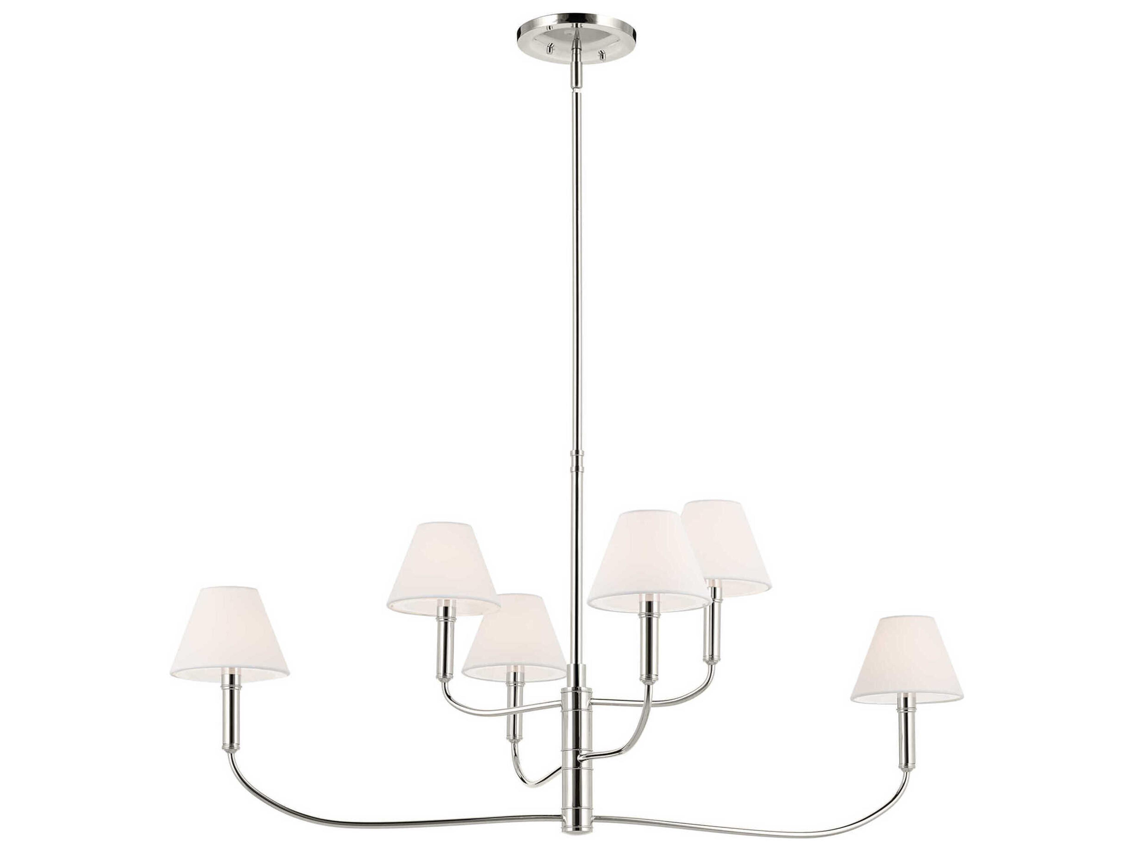 Eadie 6-Light Polished Nickel Tiered Island Pendant
