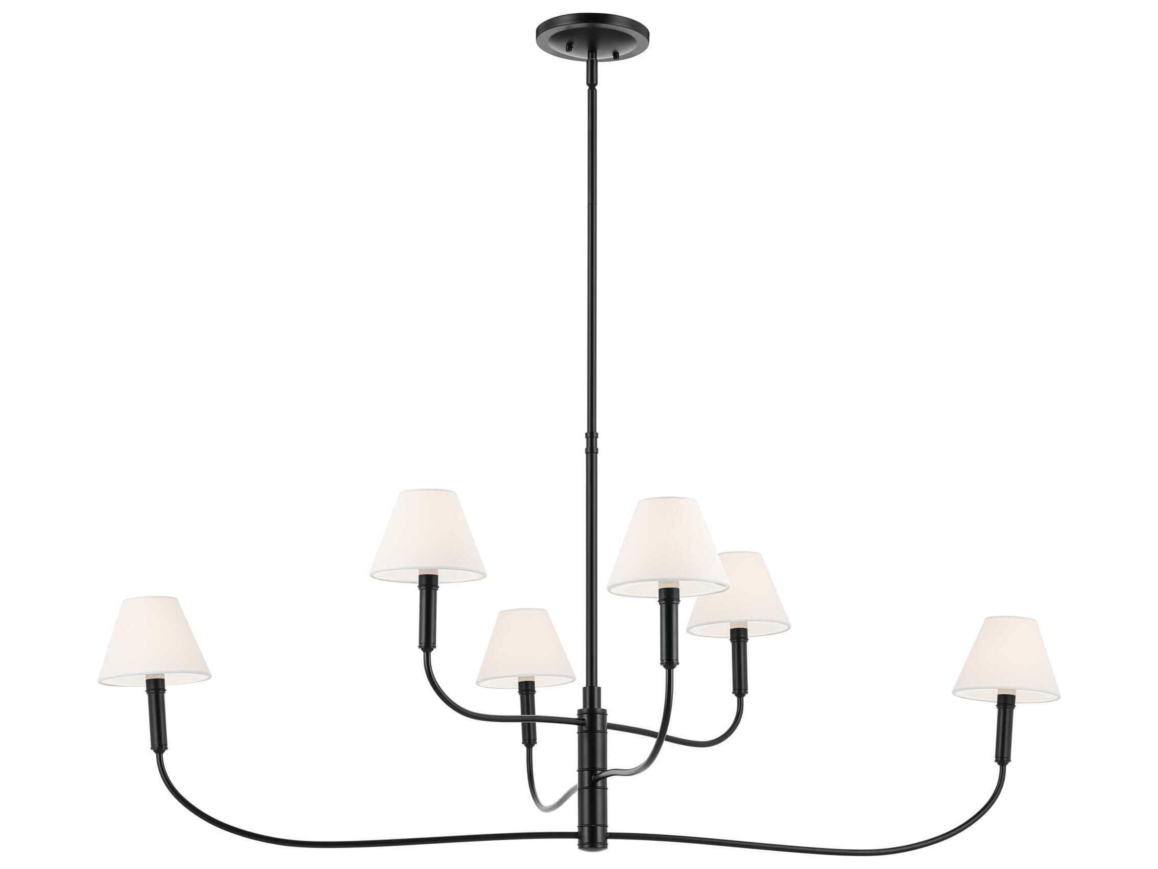 Eadie 6-Light Black Tiered Island Pendant