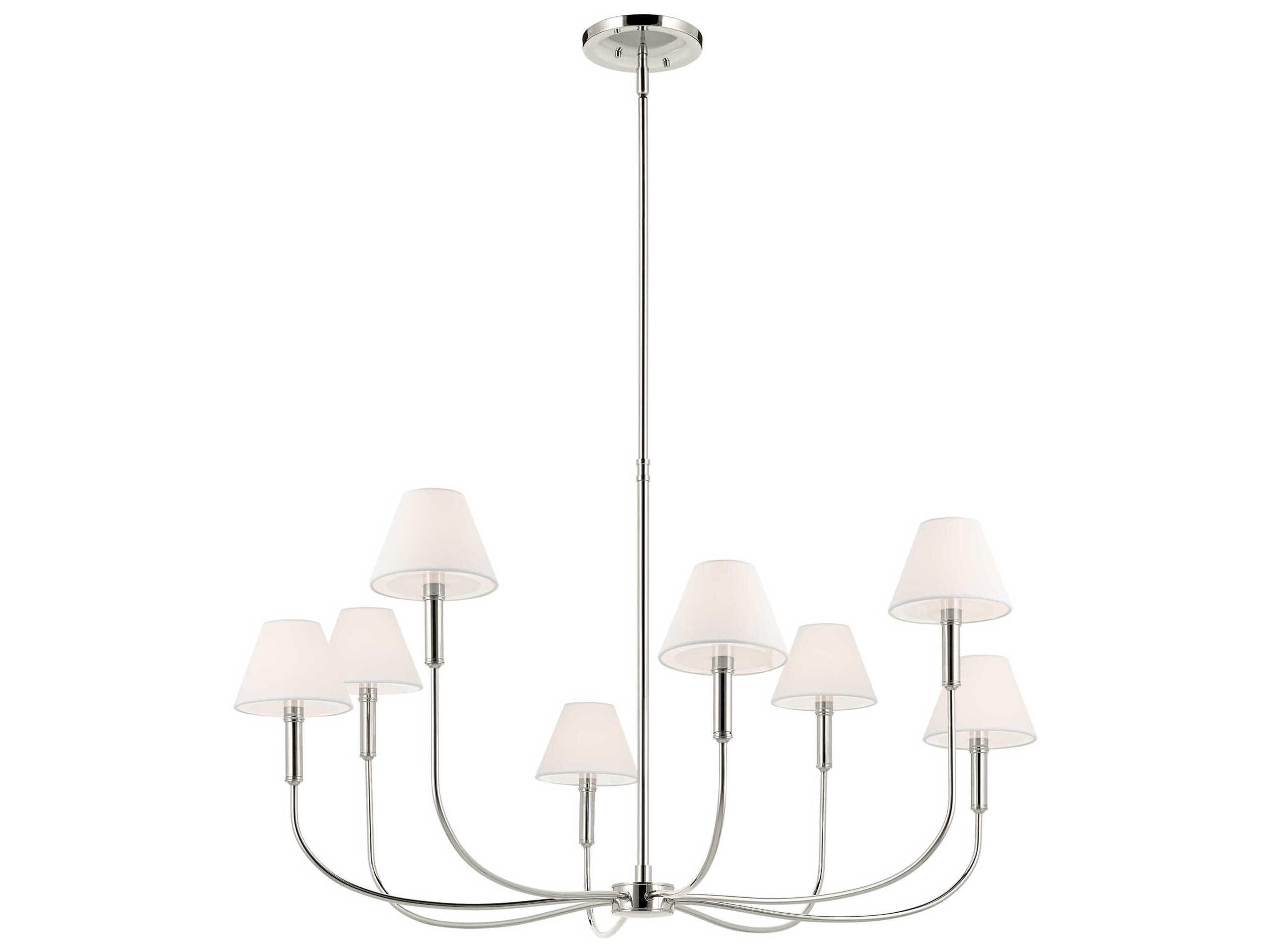 Eadie 8-Light Polished Nickel Candelabra Chandelier