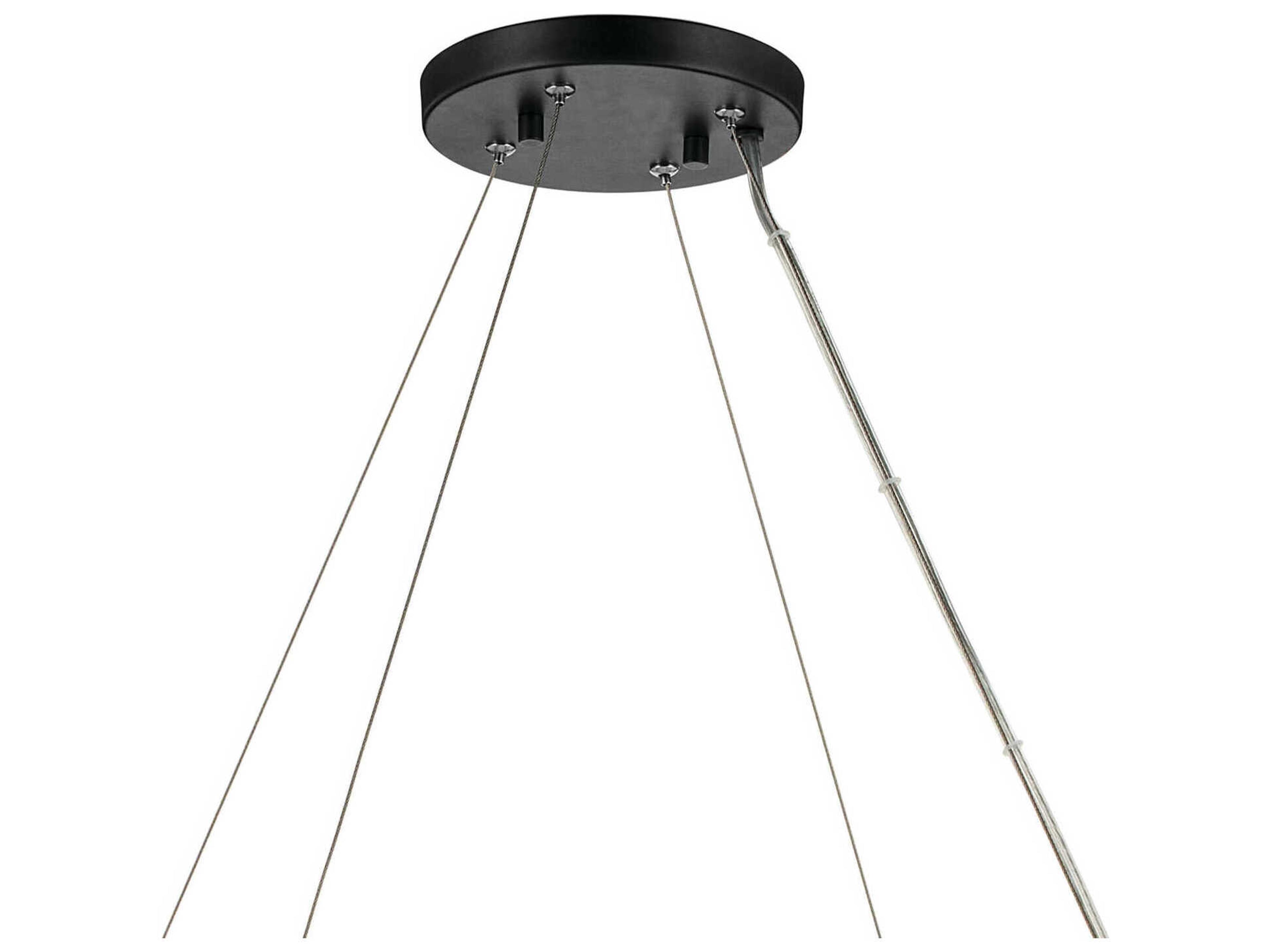 Kichler Harpin 6-Light Black Candelabra Cylinder Chandelier