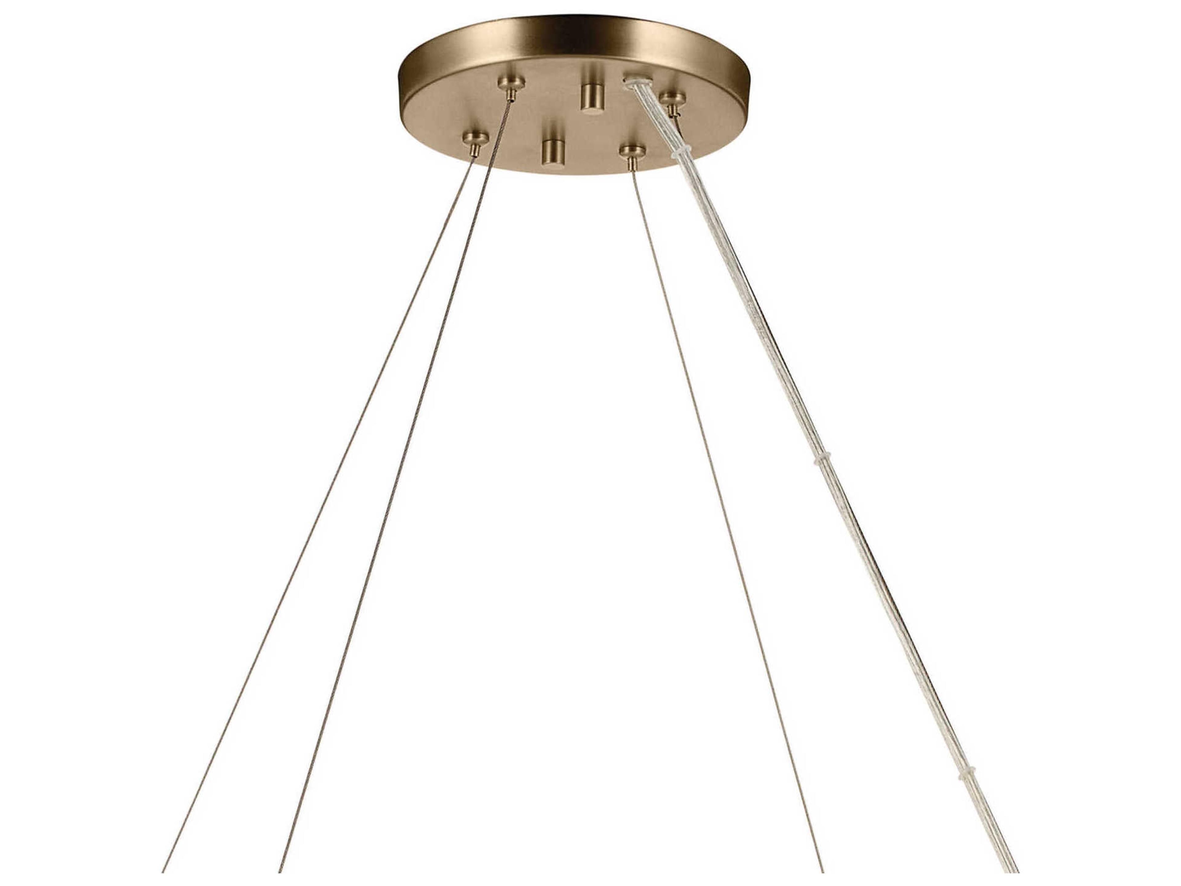 Kichler Harpin 6-Light Champagne Bronze Candelabra Cylinder Chandelier