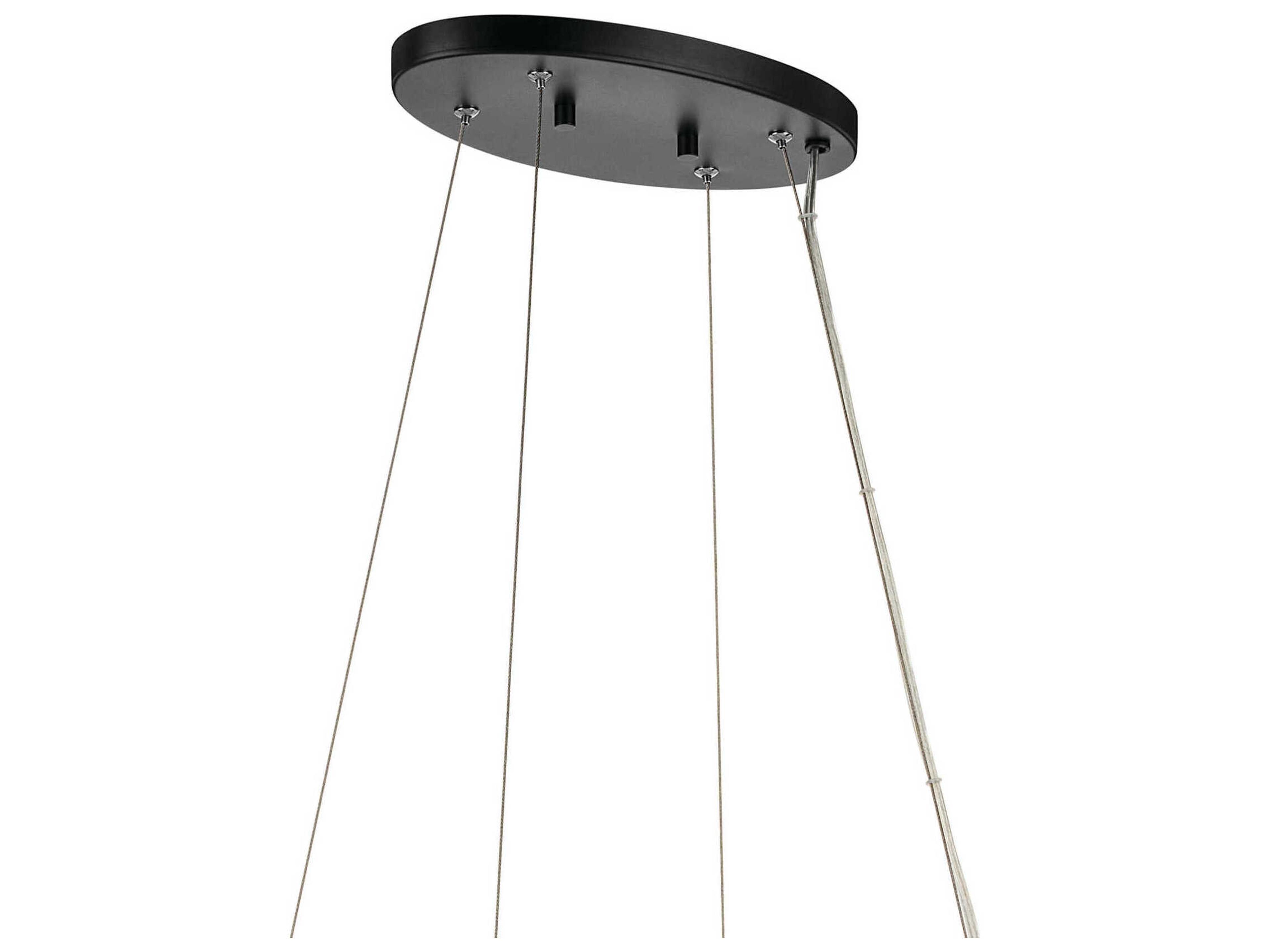 Kichler Harpin 8-Light Black Cylinder Island Pendant