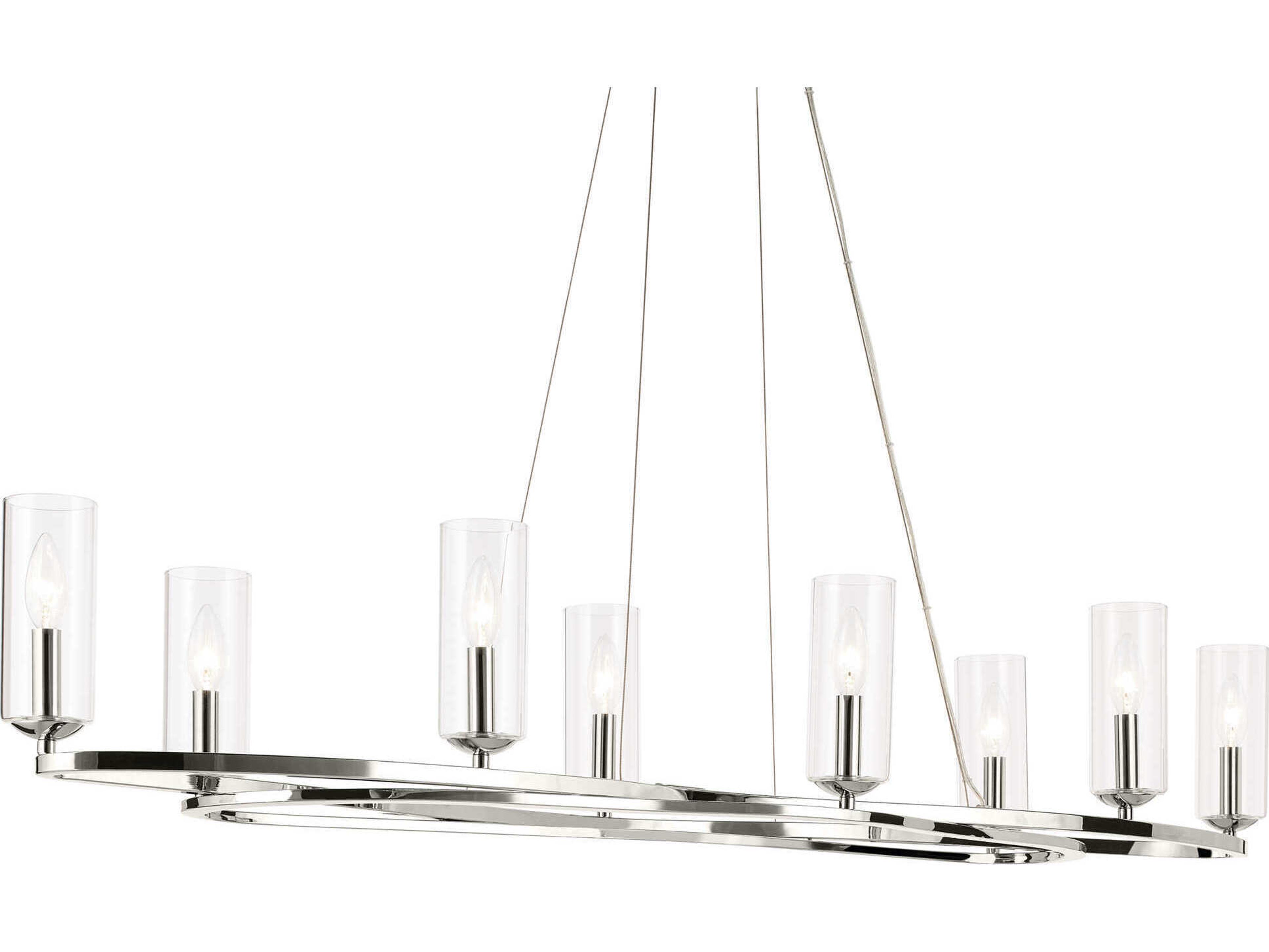 Kichler Harpin 8-Light Polished Nickel Cylinder Island Pendant