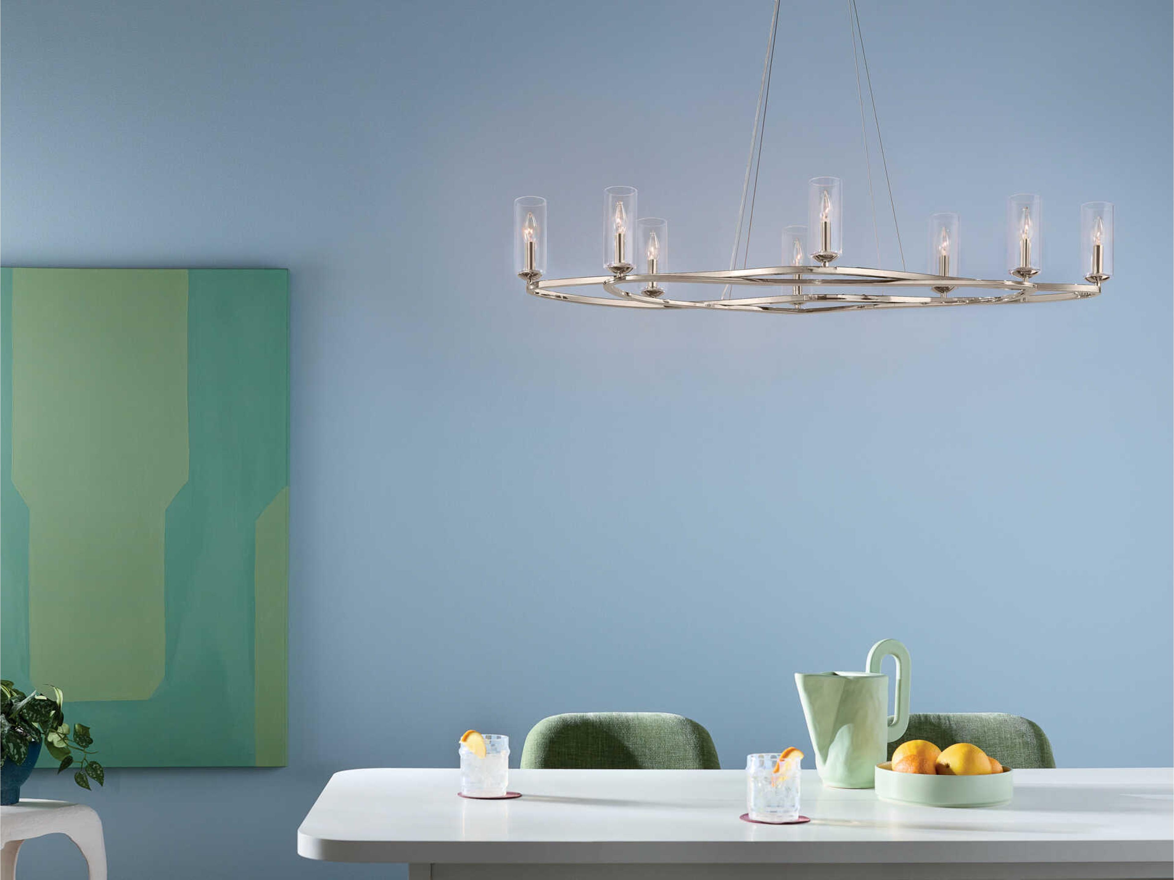 Kichler Harpin 8-Light Polished Nickel Cylinder Island Pendant