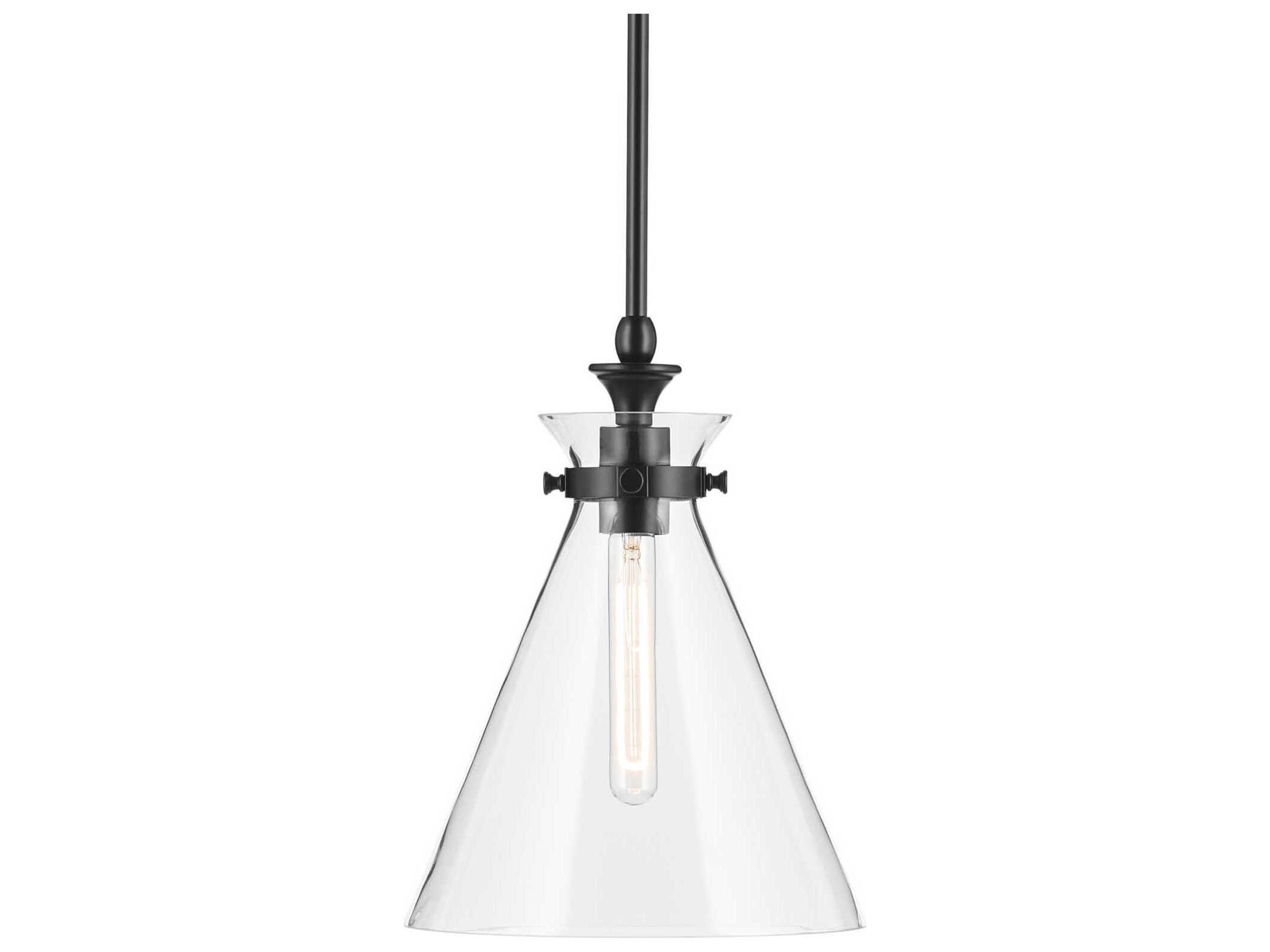 Kichler Laria 1-Light Black Mini Pendant