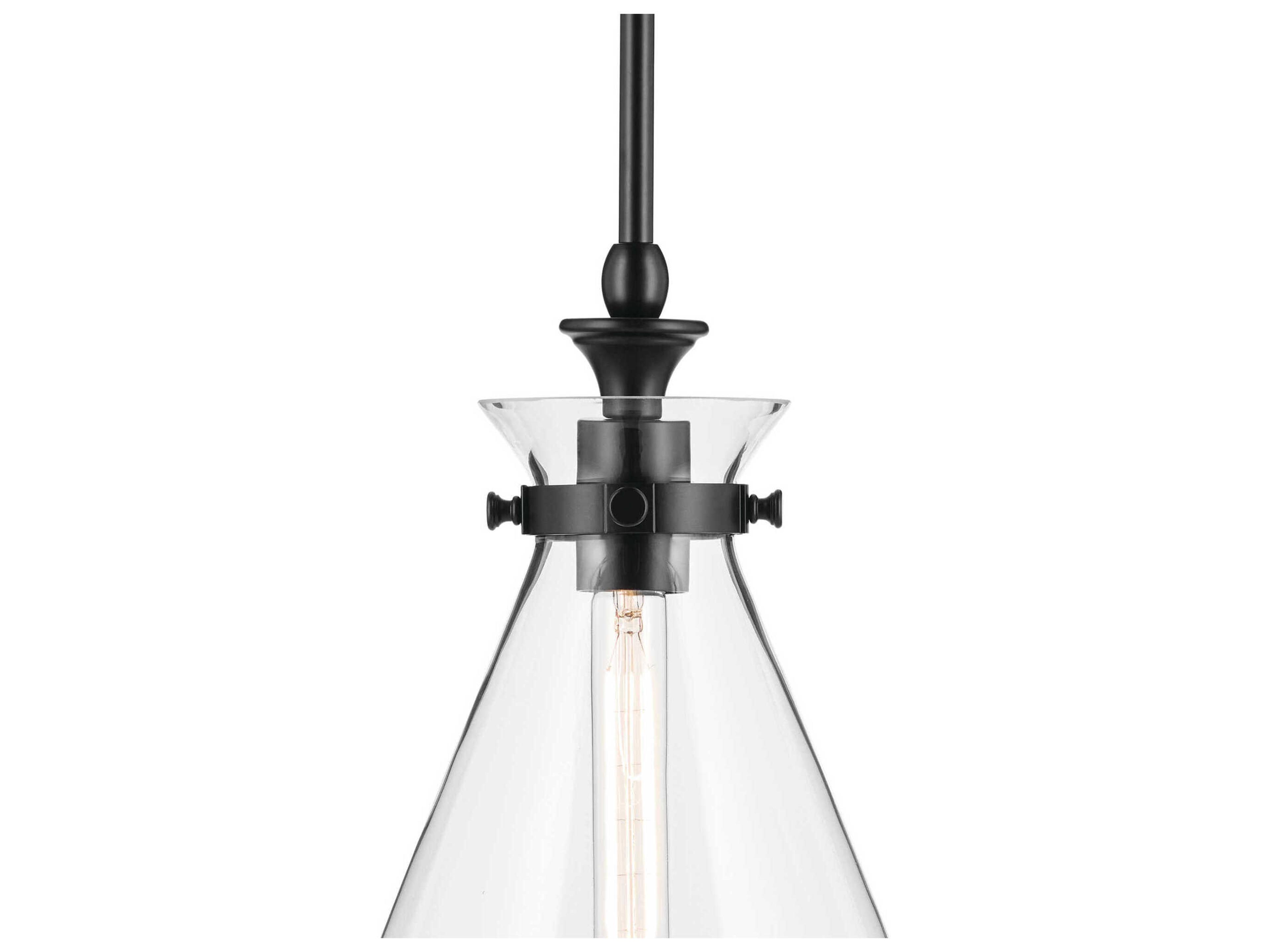 Kichler Laria 1-Light Black Mini Pendant