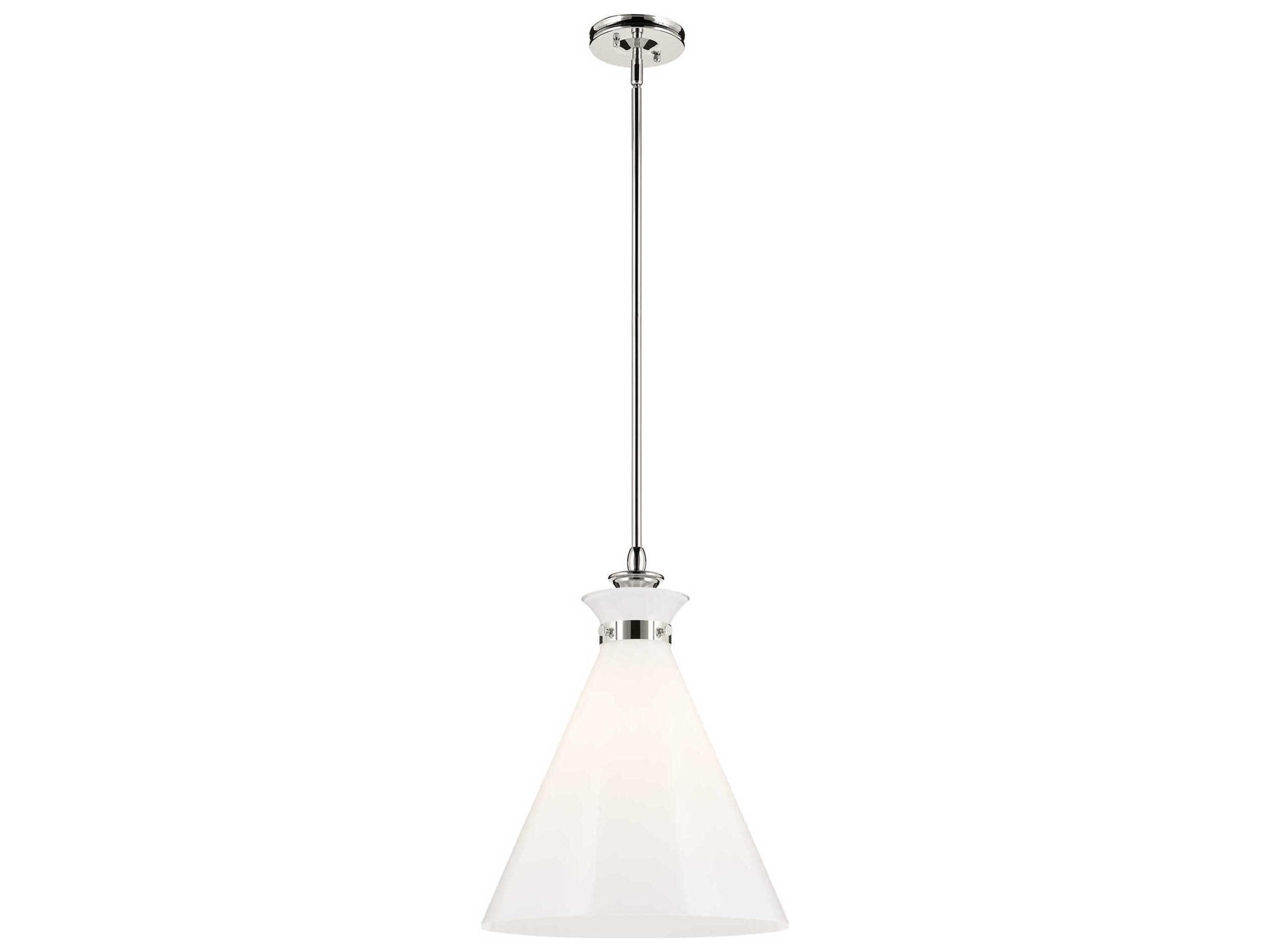 Laria 1-Light Polished Nickel Pendant