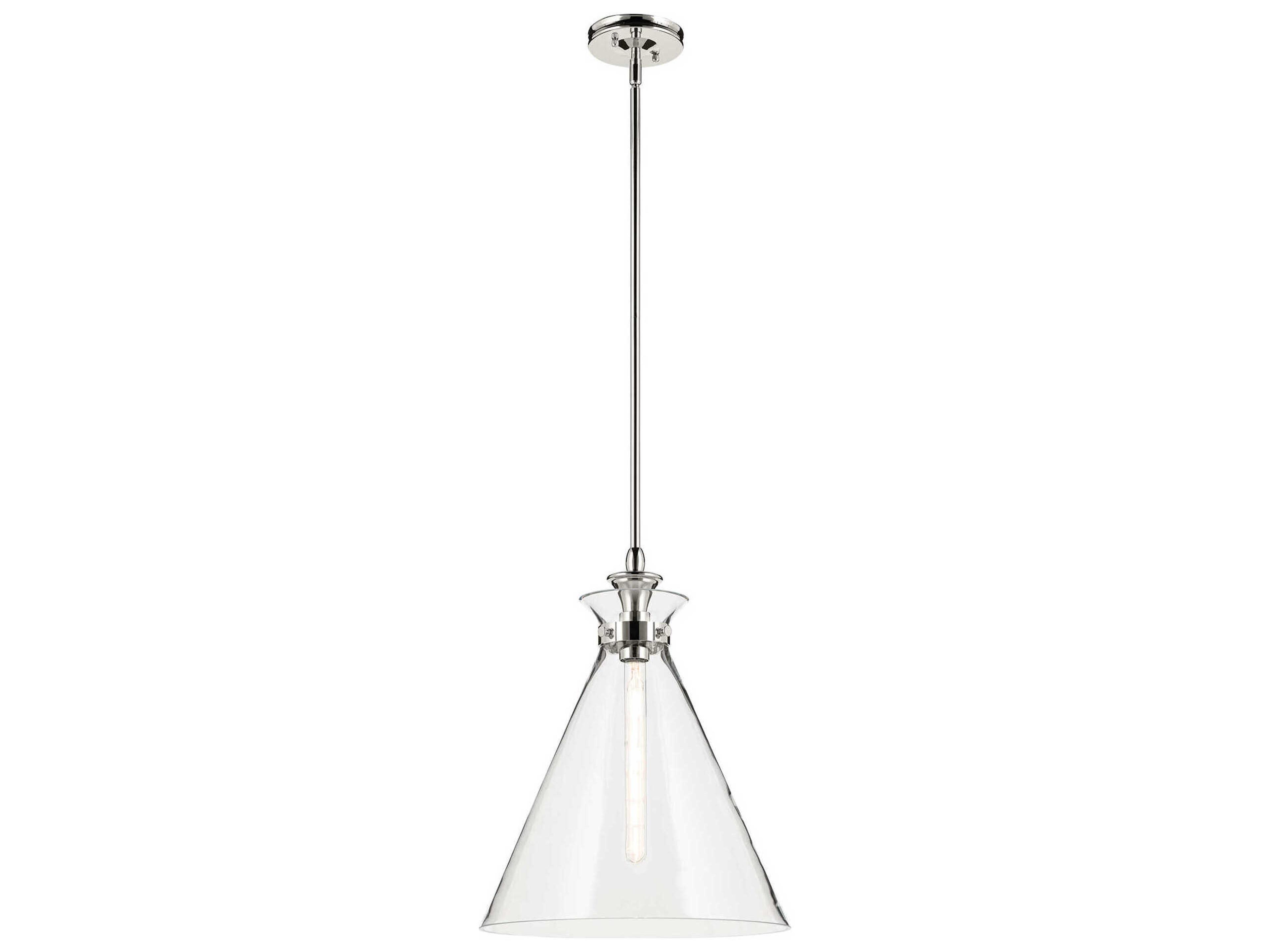 Laria 1-Light Polished Nickel Pendant