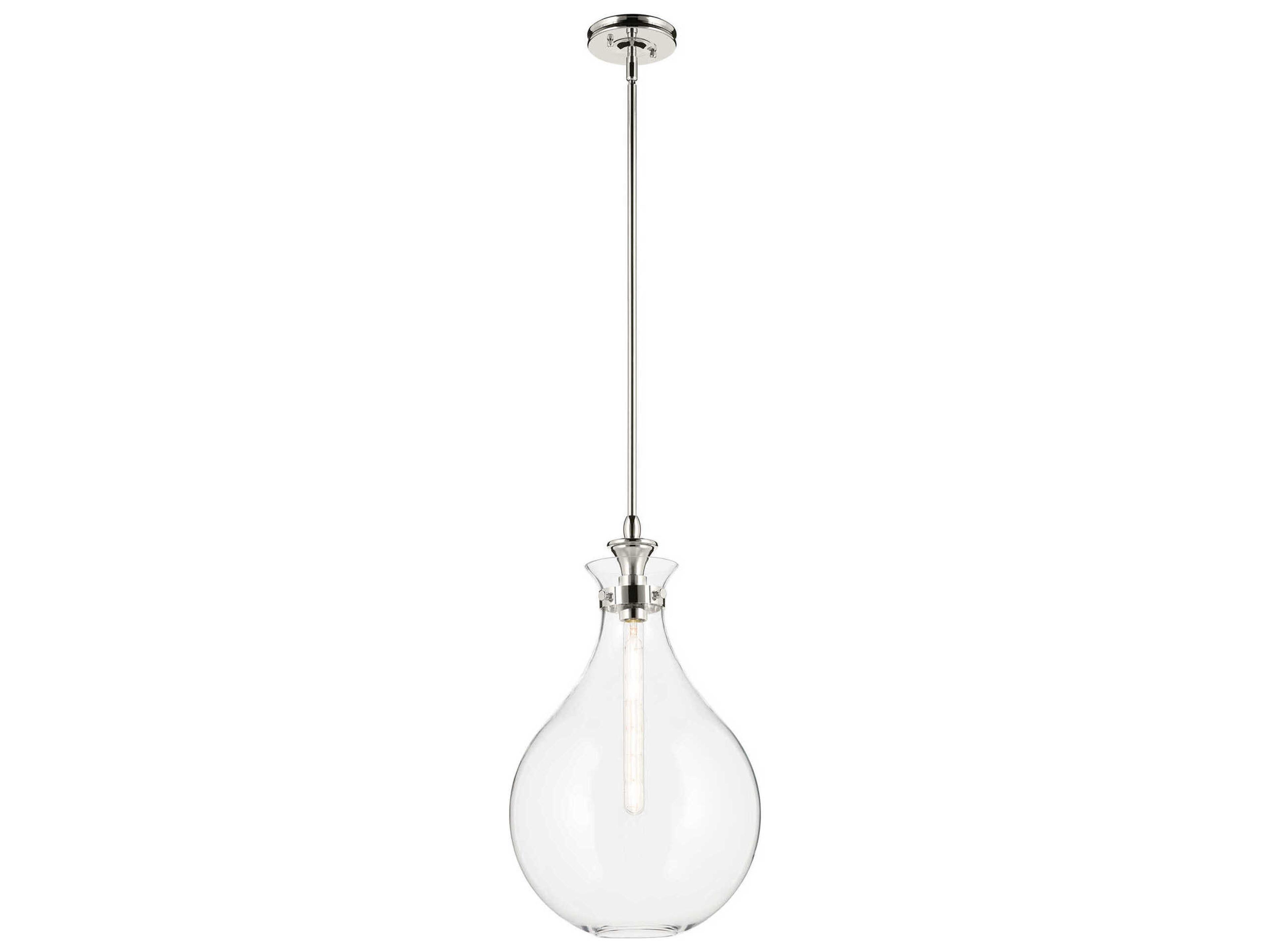 Laria 1-Light Polished Nickel Pendant