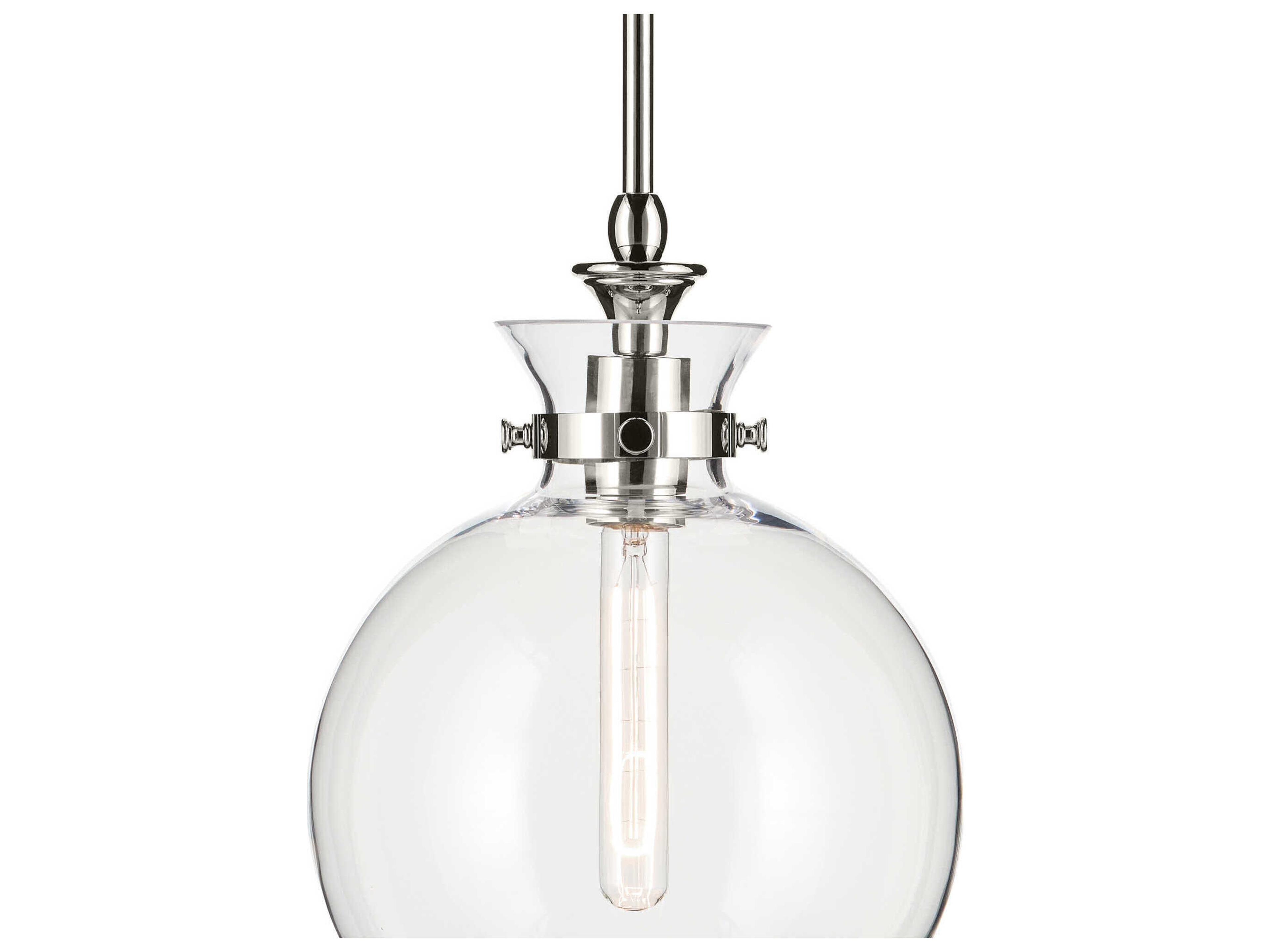 Kichler Laria 1-Light Polished Nickel Globe Mini Pendant