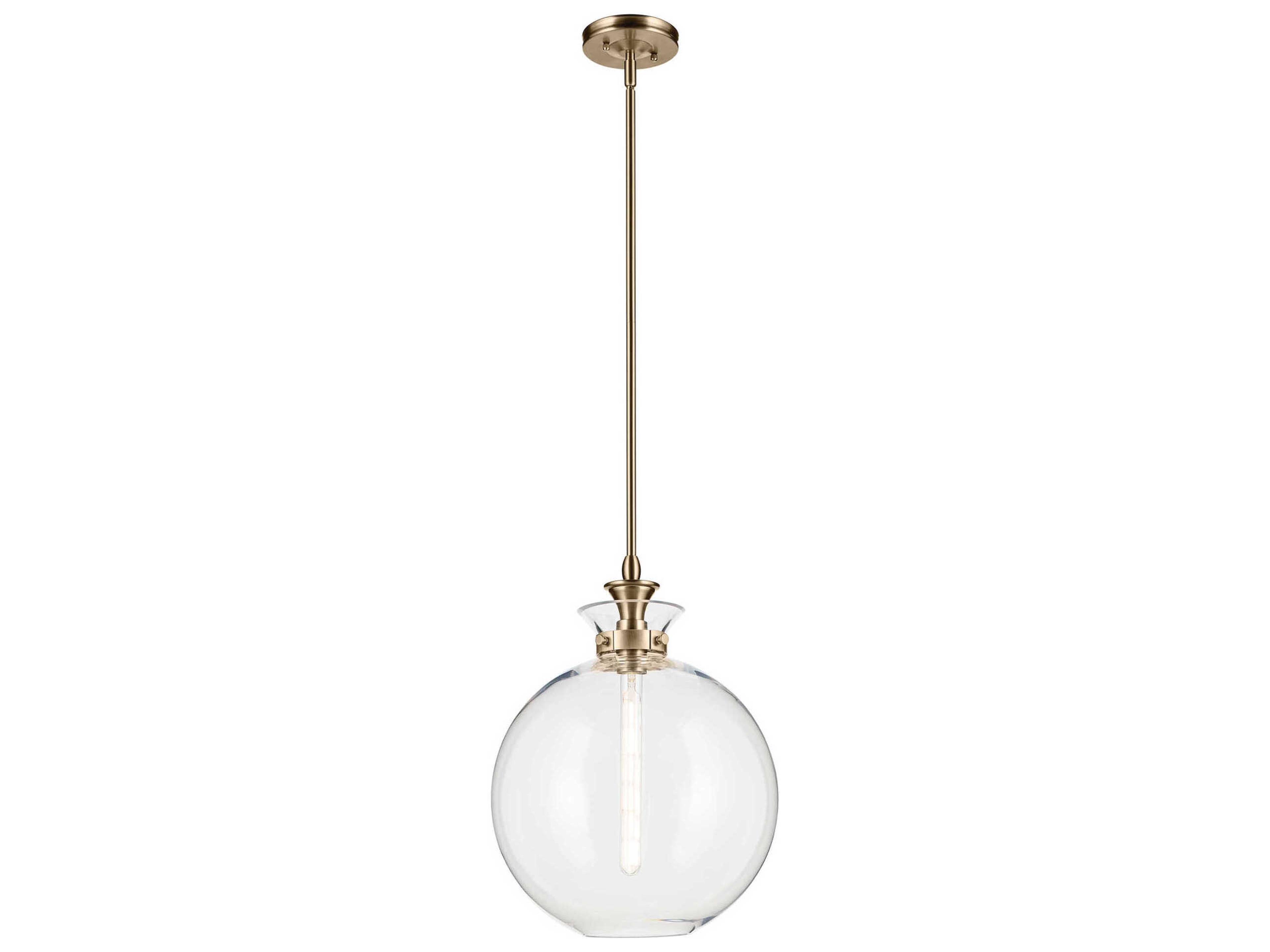 Laria 1-Light Champagne Bronze Globe Pendant