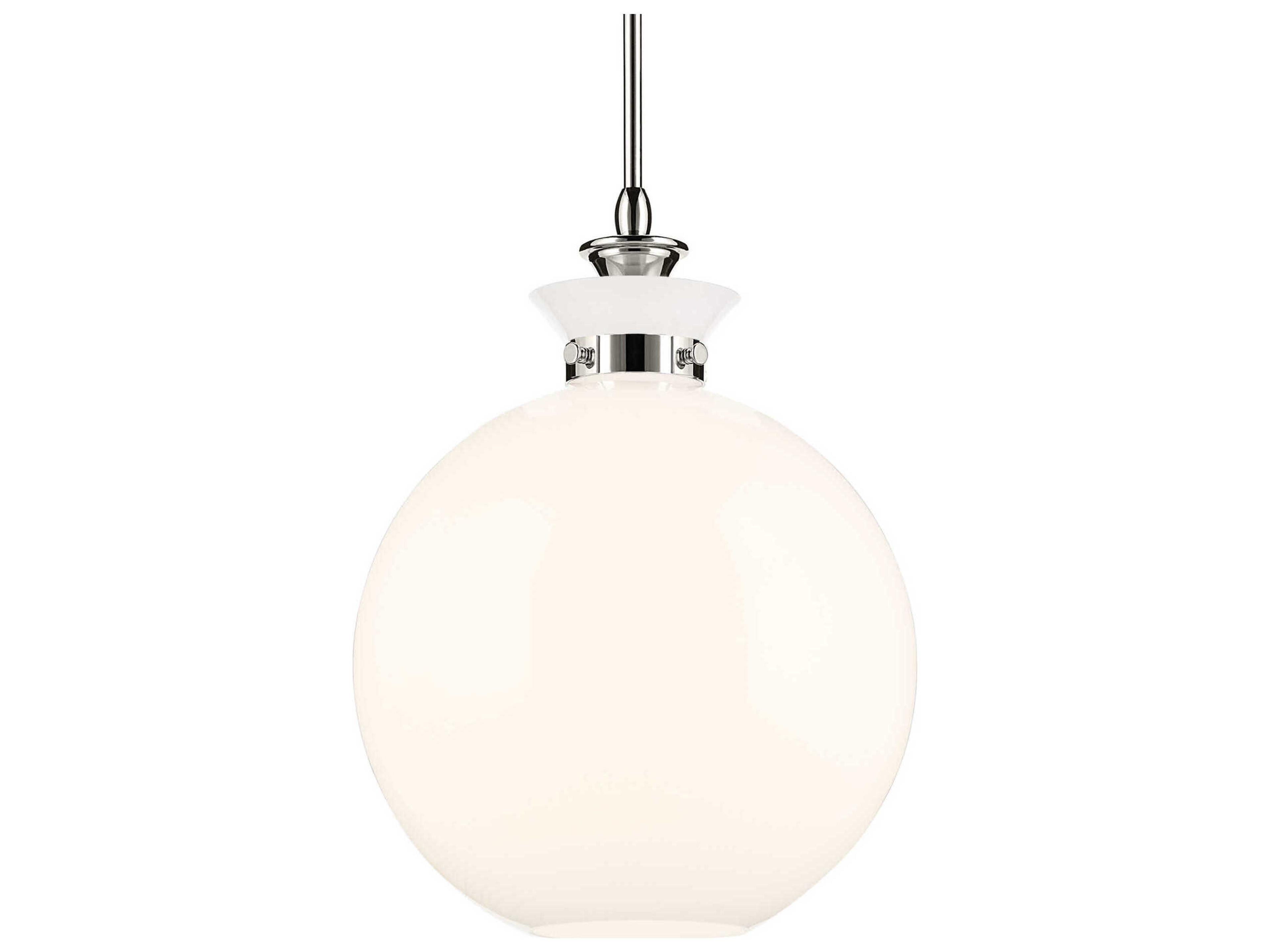 Kichler Laria 1-Light Polished Nickel Globe Pendant