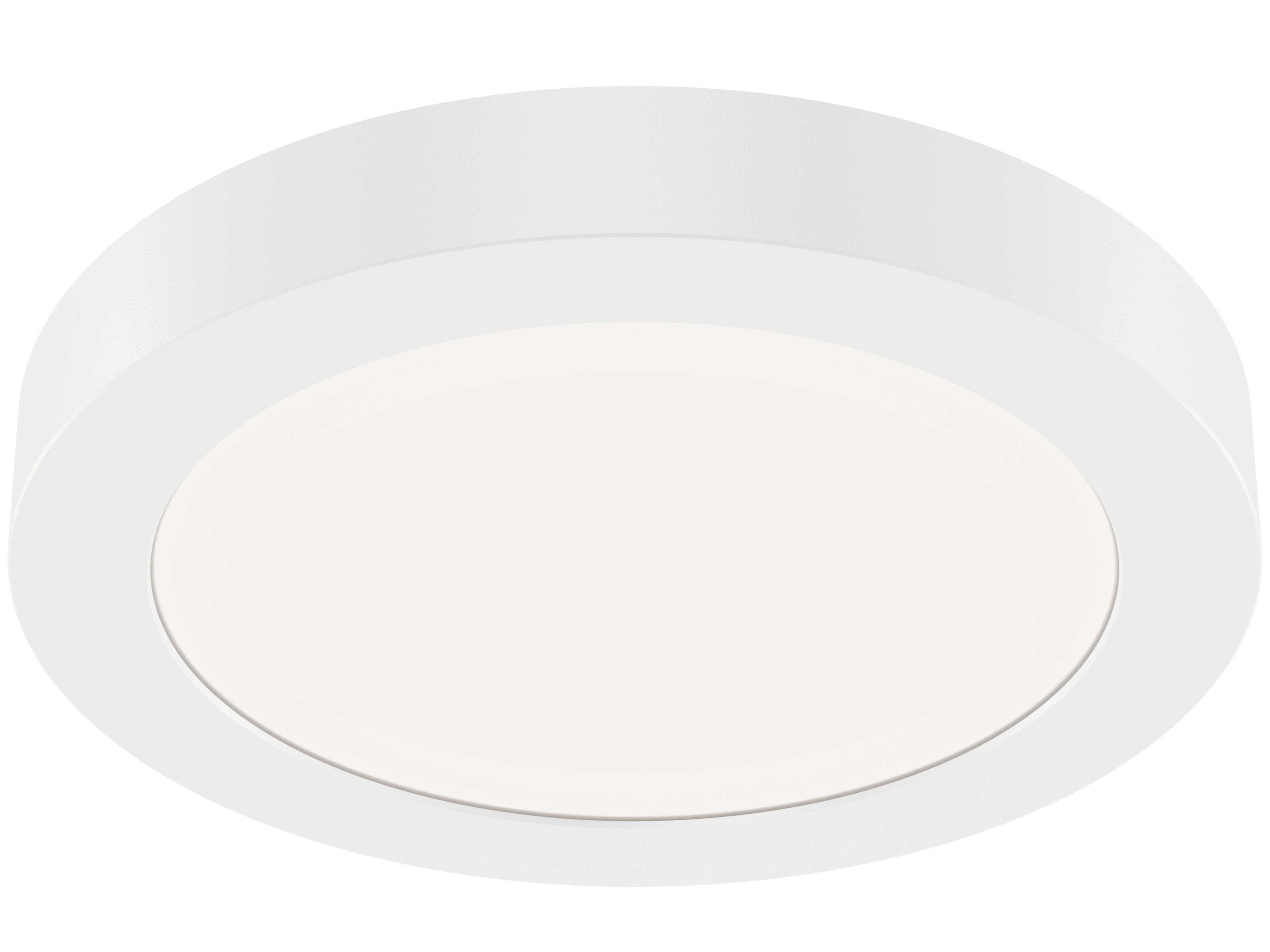 Ara White Round Flush Mount
