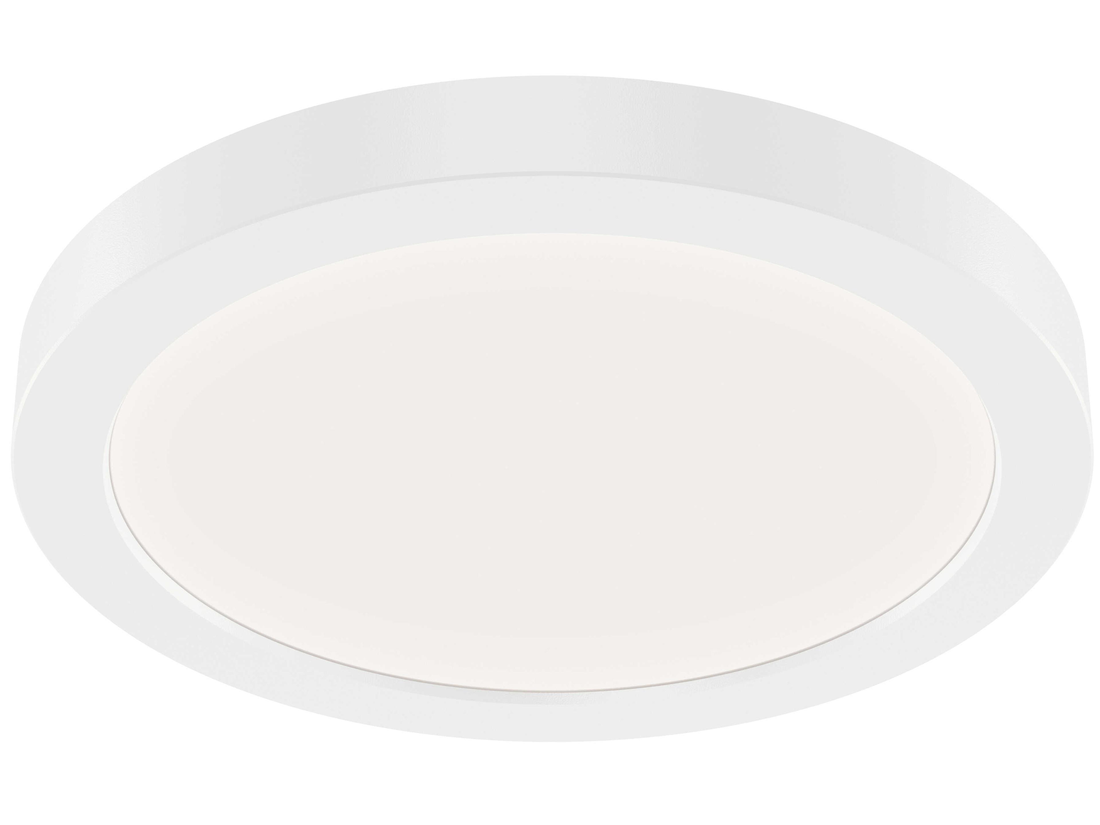 Ara White Round Flush Mount