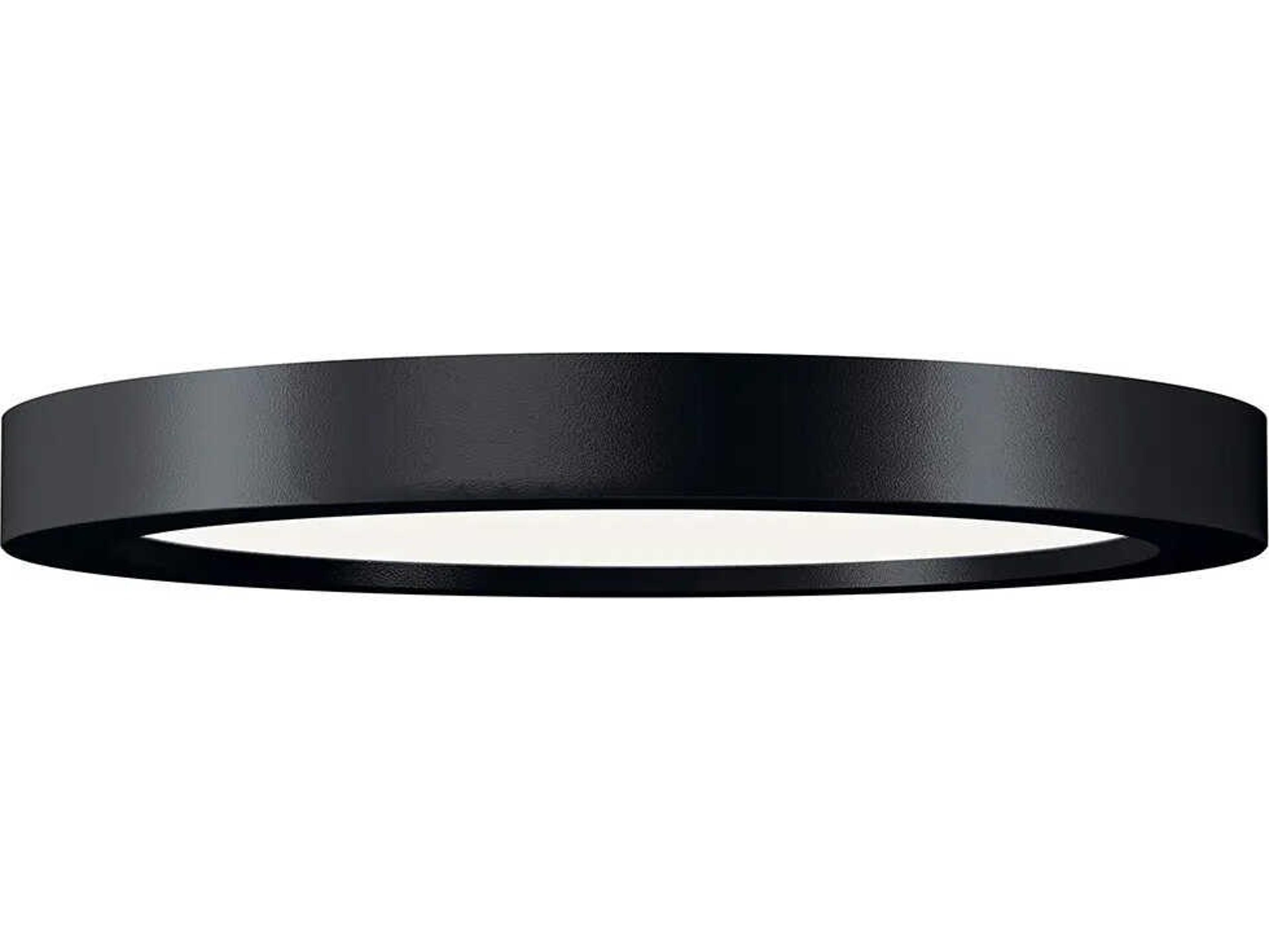 Kichler Ara White Black LED Round Flush Mount