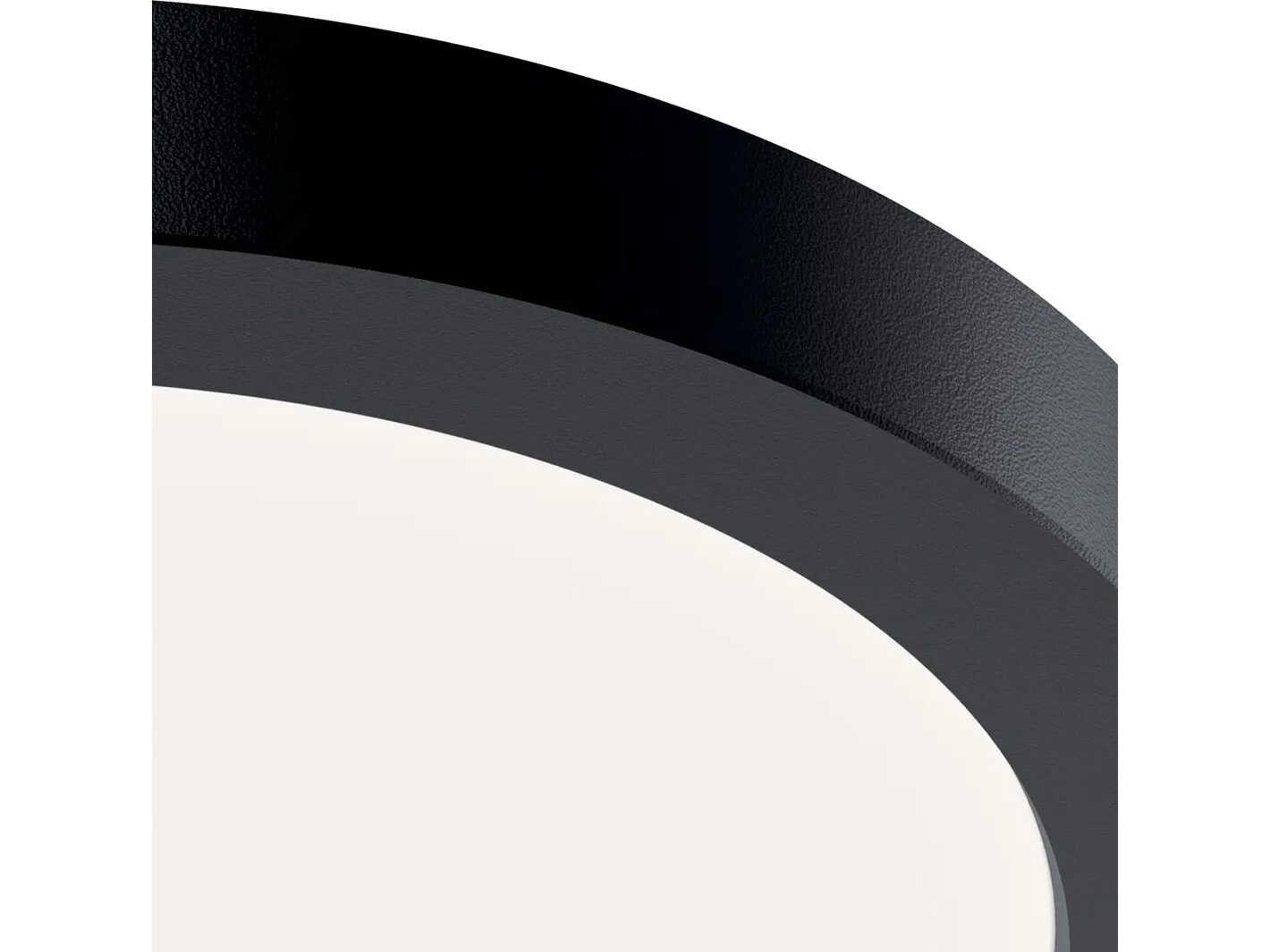 Kichler Ara White Black LED Round Flush Mount