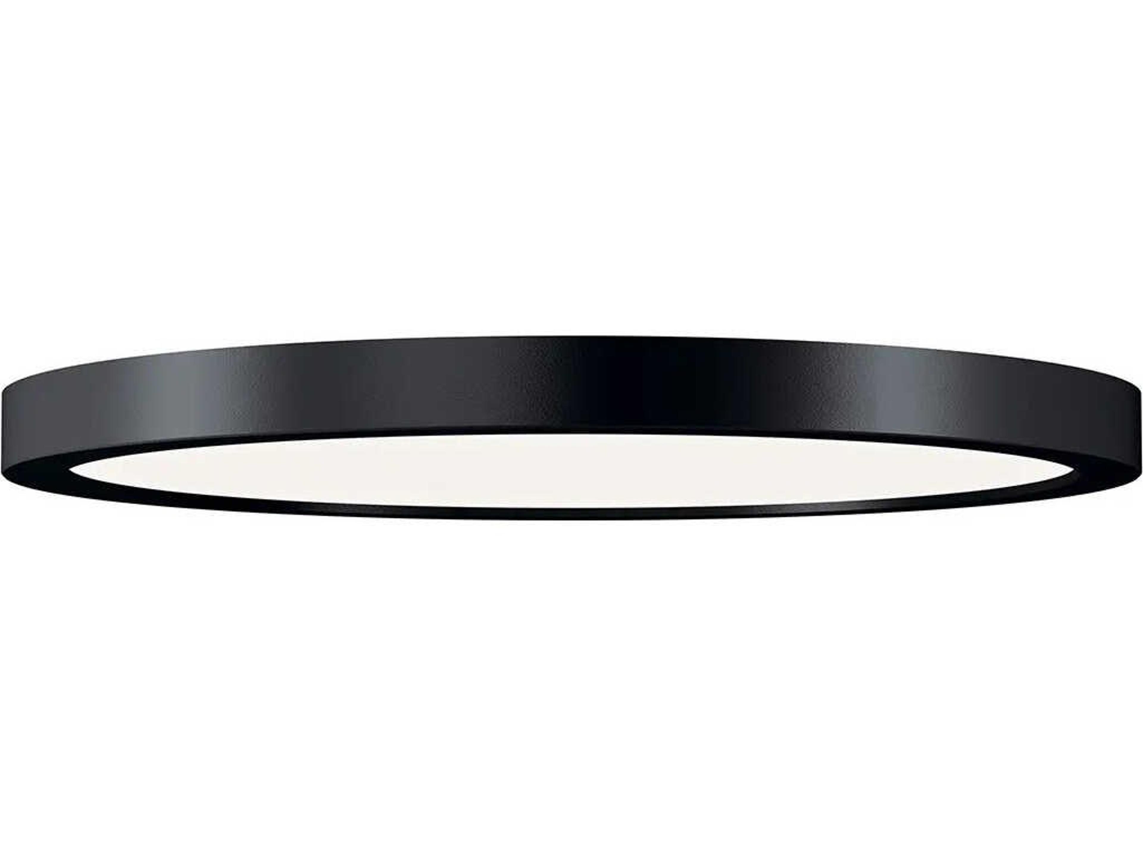 Kichler Ara White Black LED Round Flush Mount