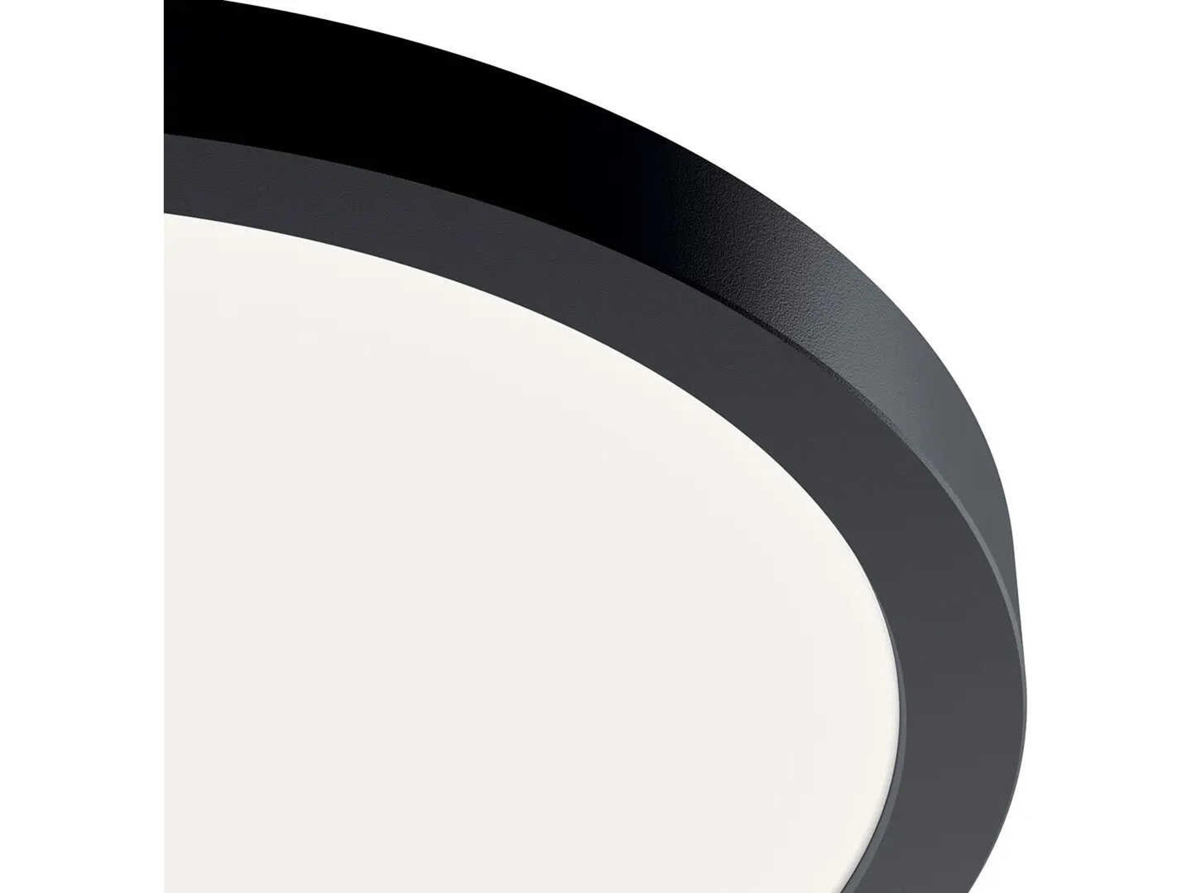 Kichler Ara White Black LED Round Flush Mount