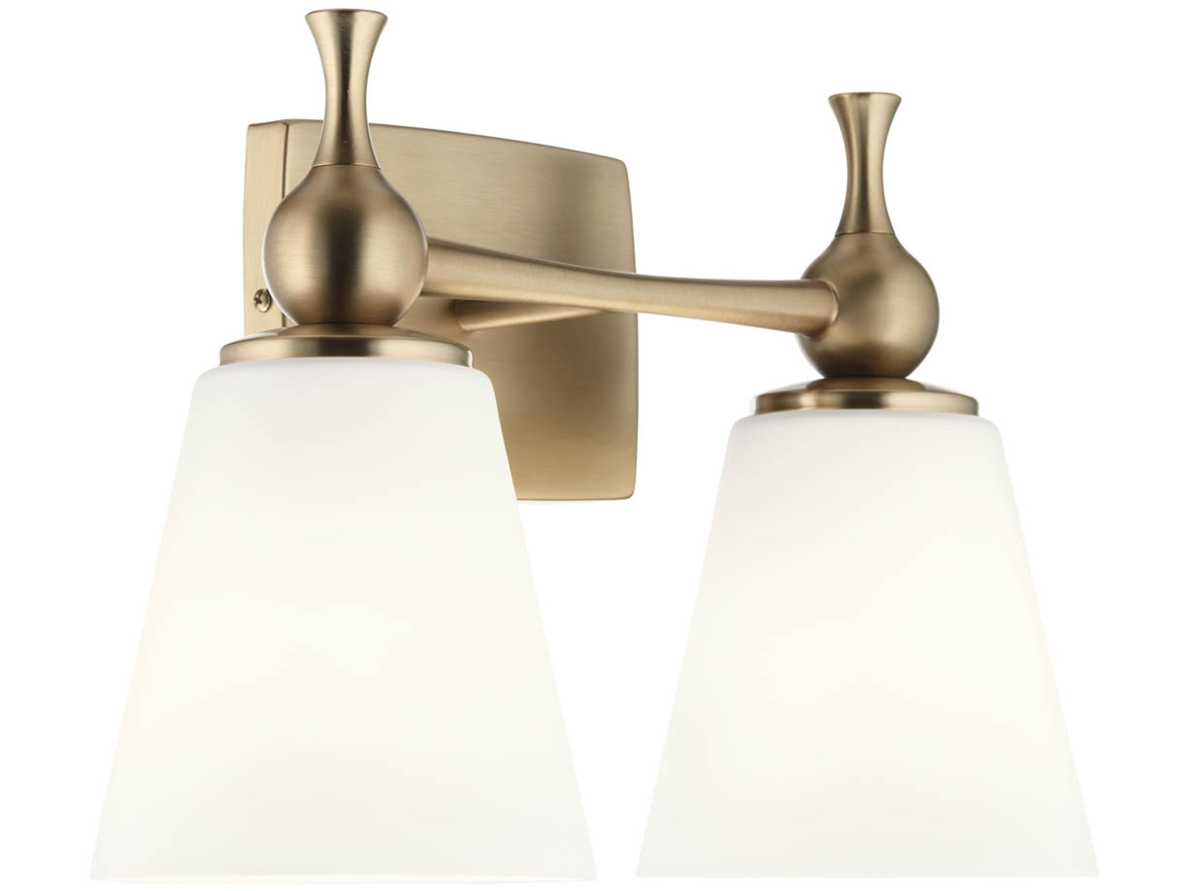 Cosabella 2-Light Champagne Bronze Glass Vanity Light