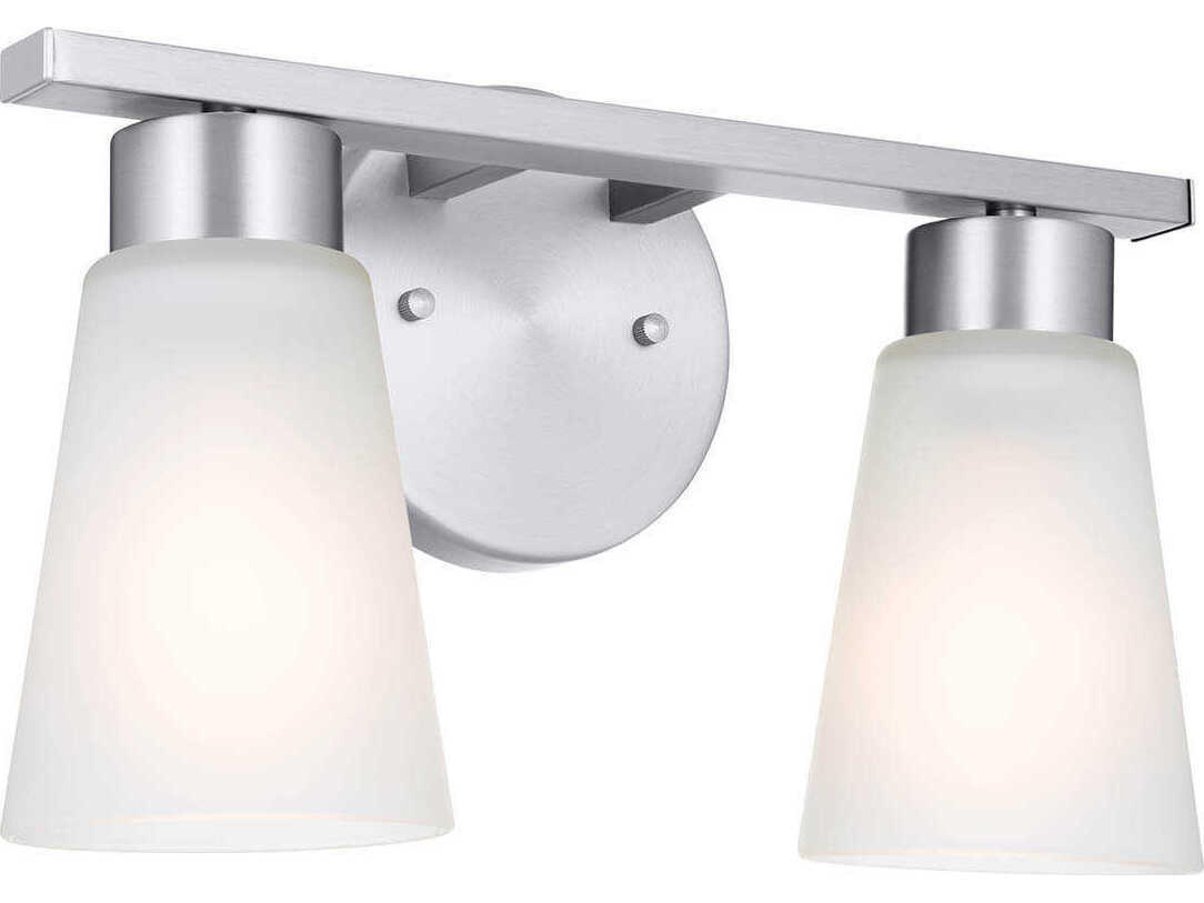 Stamos 2-Light Brushed Nickel Vanity Light
