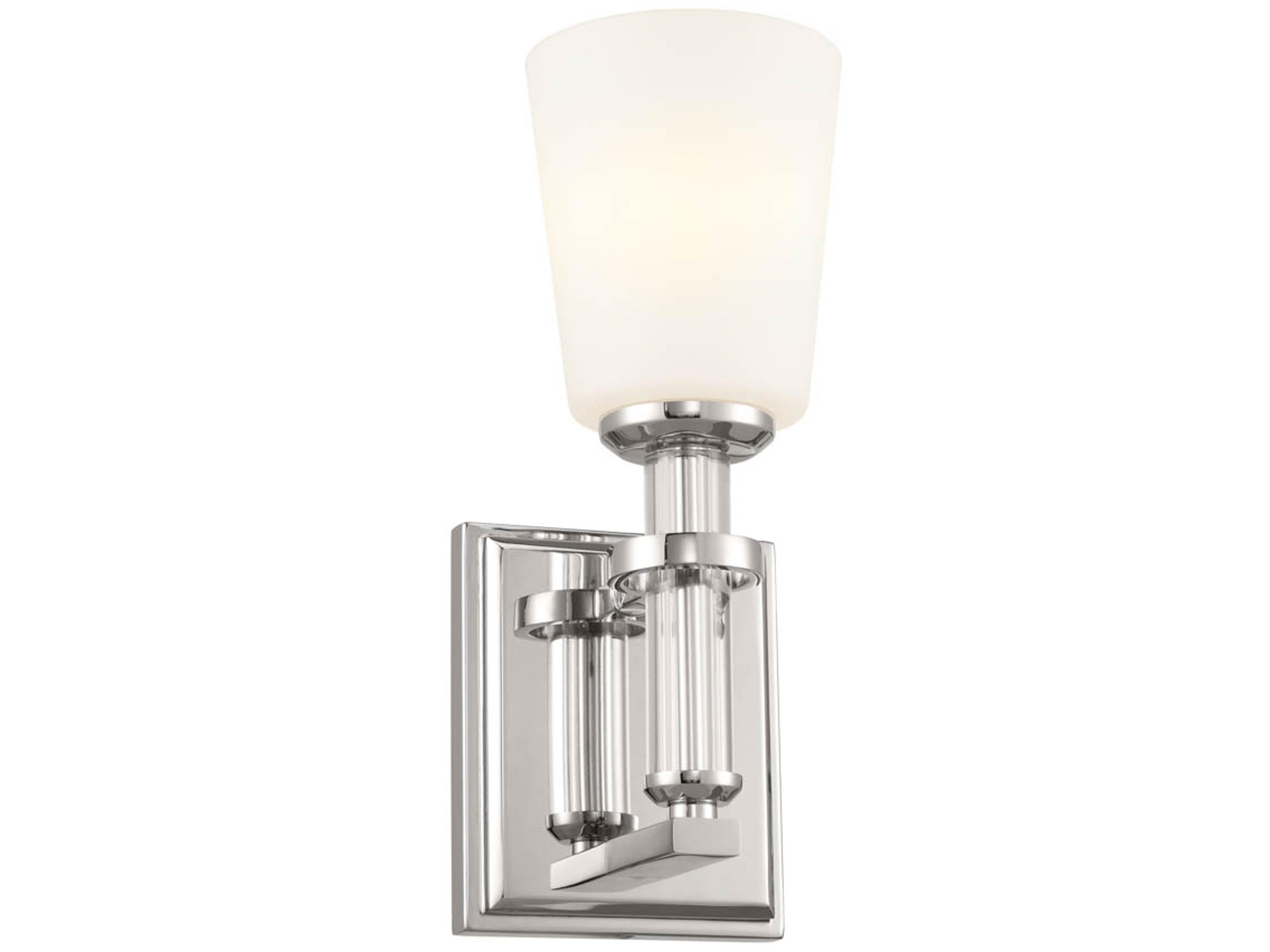 Rosalind 1-Light Polished Nickel Crystal Wall Sconce