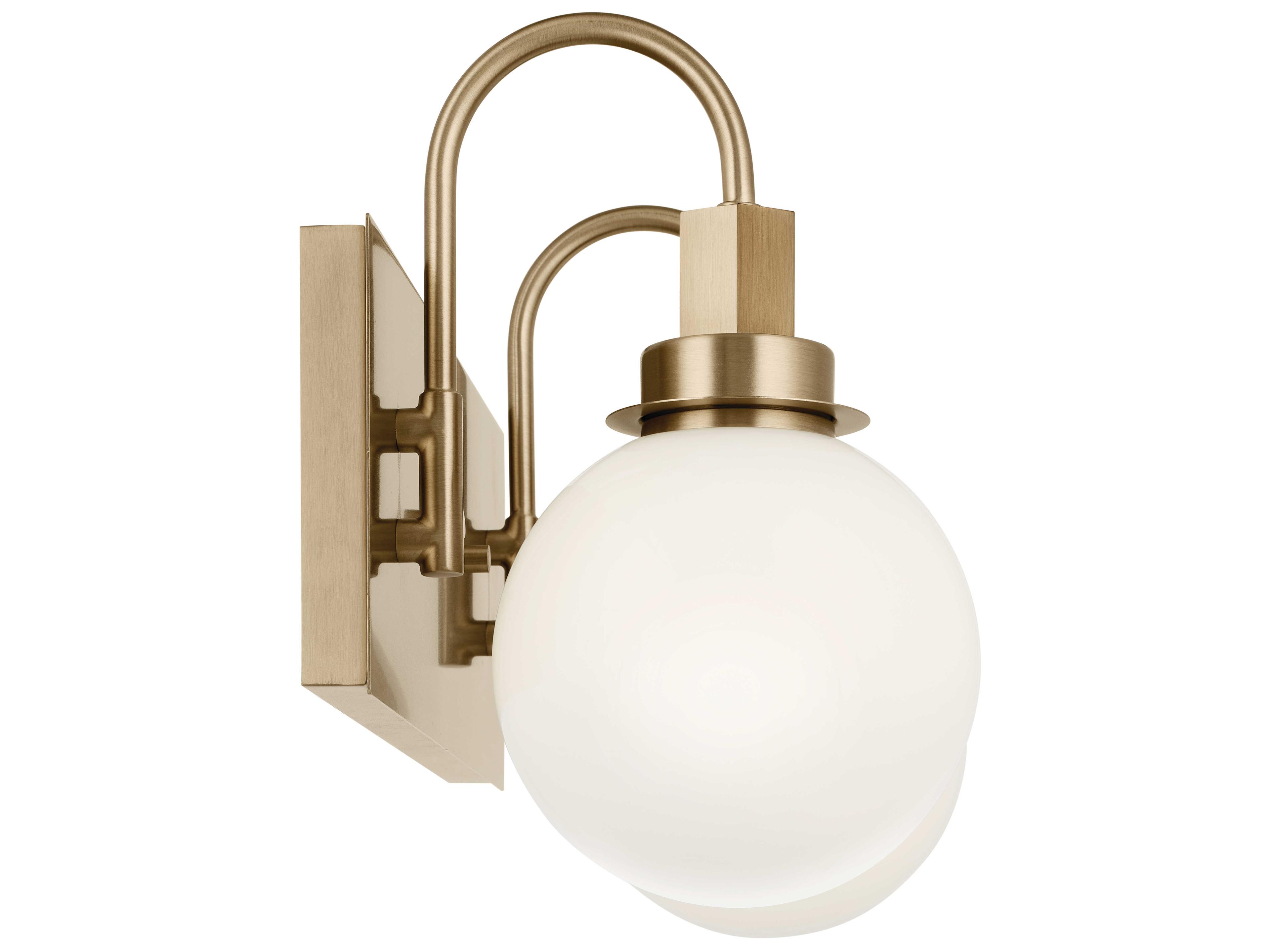 Kichler Hex 2-Light Champagne Bronze Glass Vanity Light