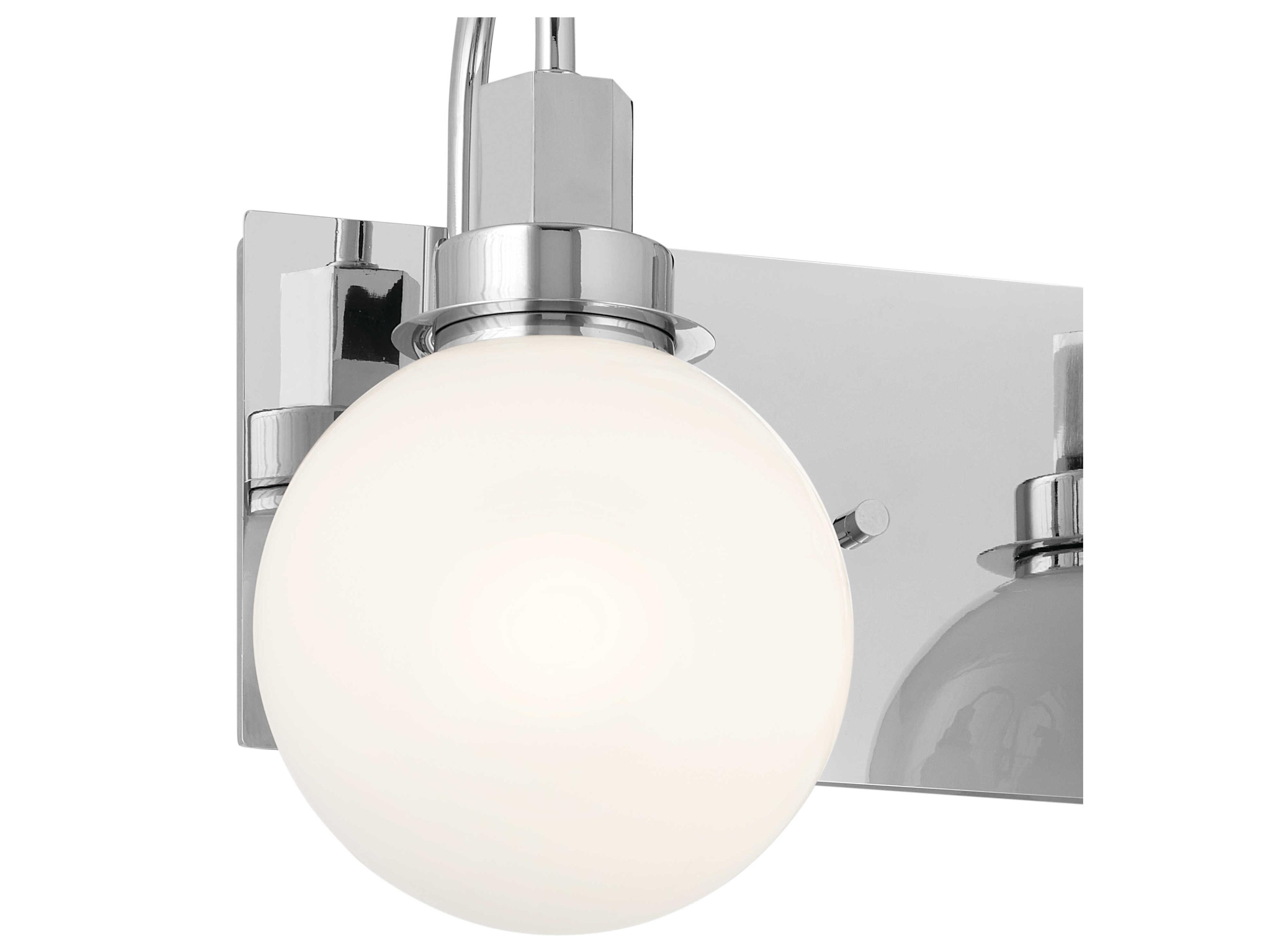 Kichler Hex 3-Light Chrome Glass Vanity Light