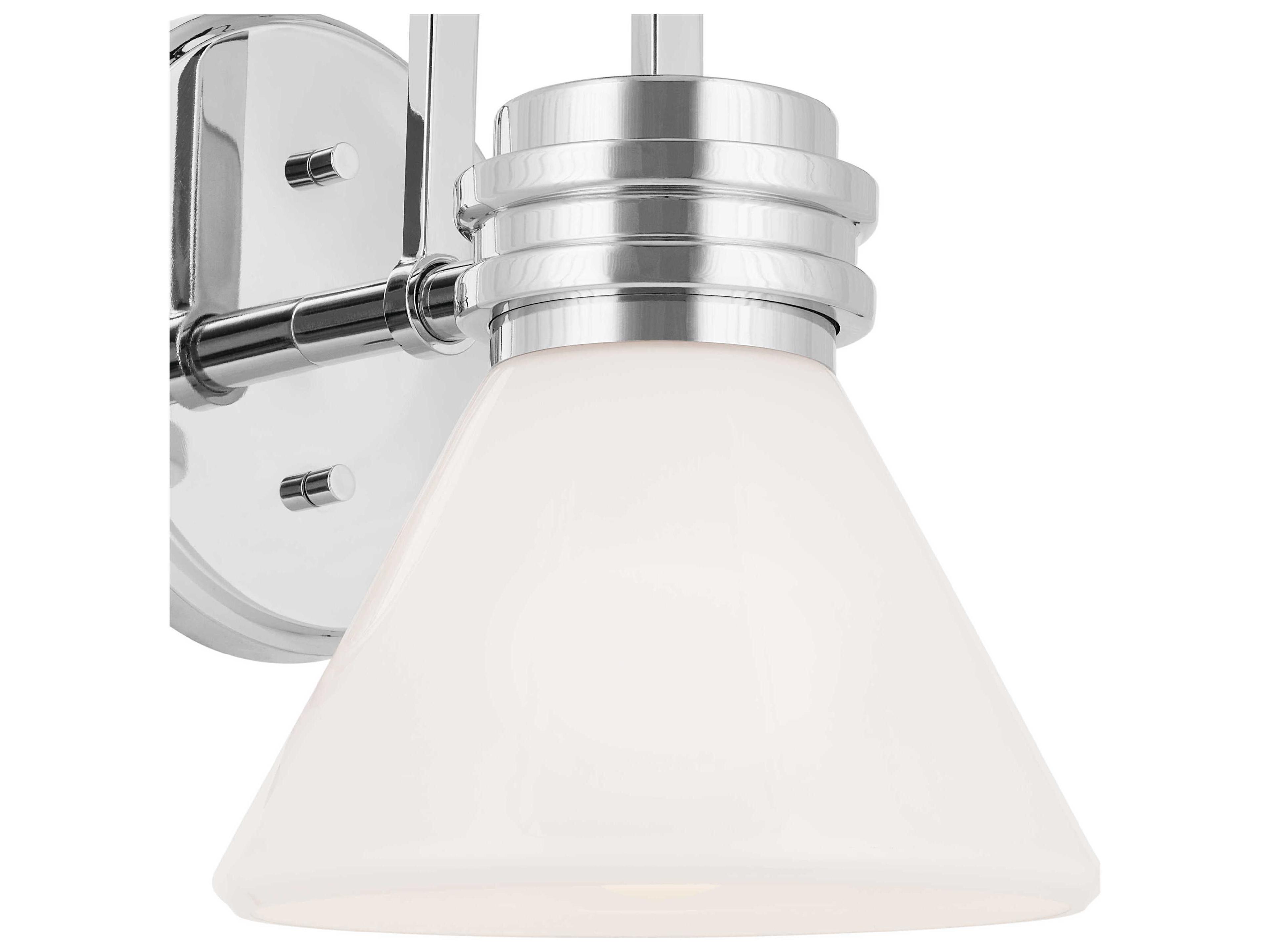 Kichler Farum 1-Light Chrome Glass Wall Sconce