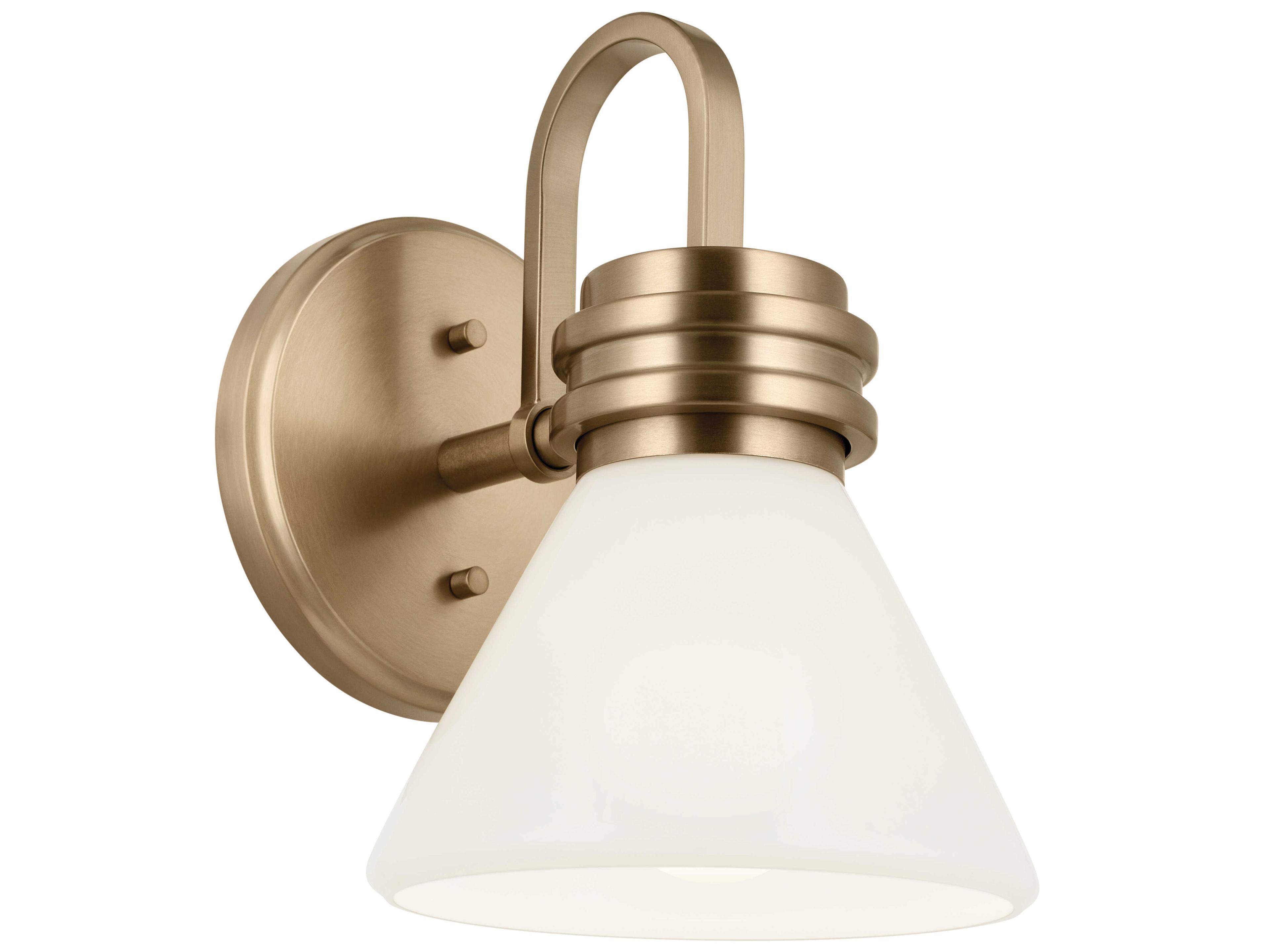 Farum 1-Light Champagne Bronze Glass Wall Sconce