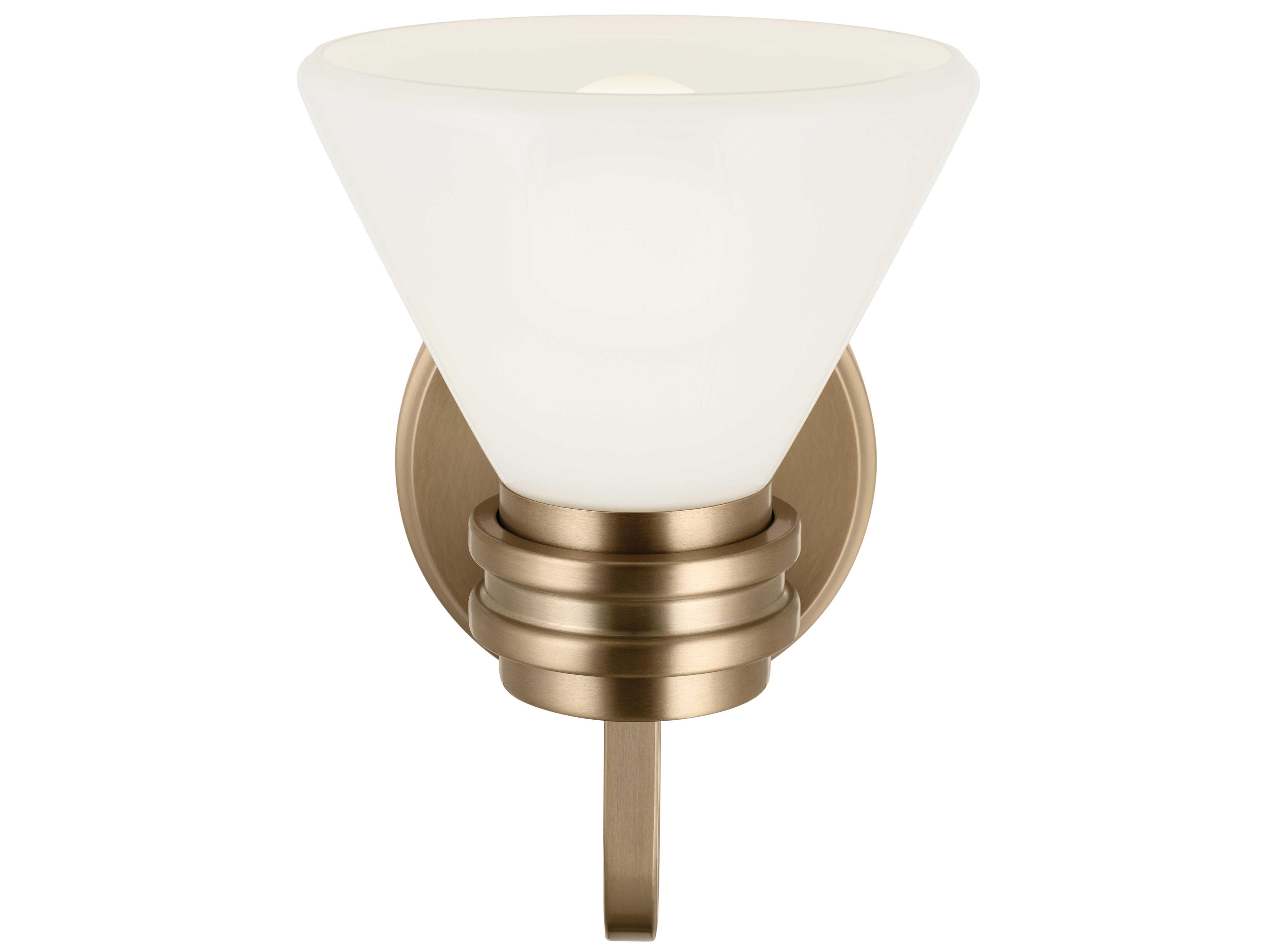 Kichler Farum 1-Light Champagne Bronze Glass Wall Sconce