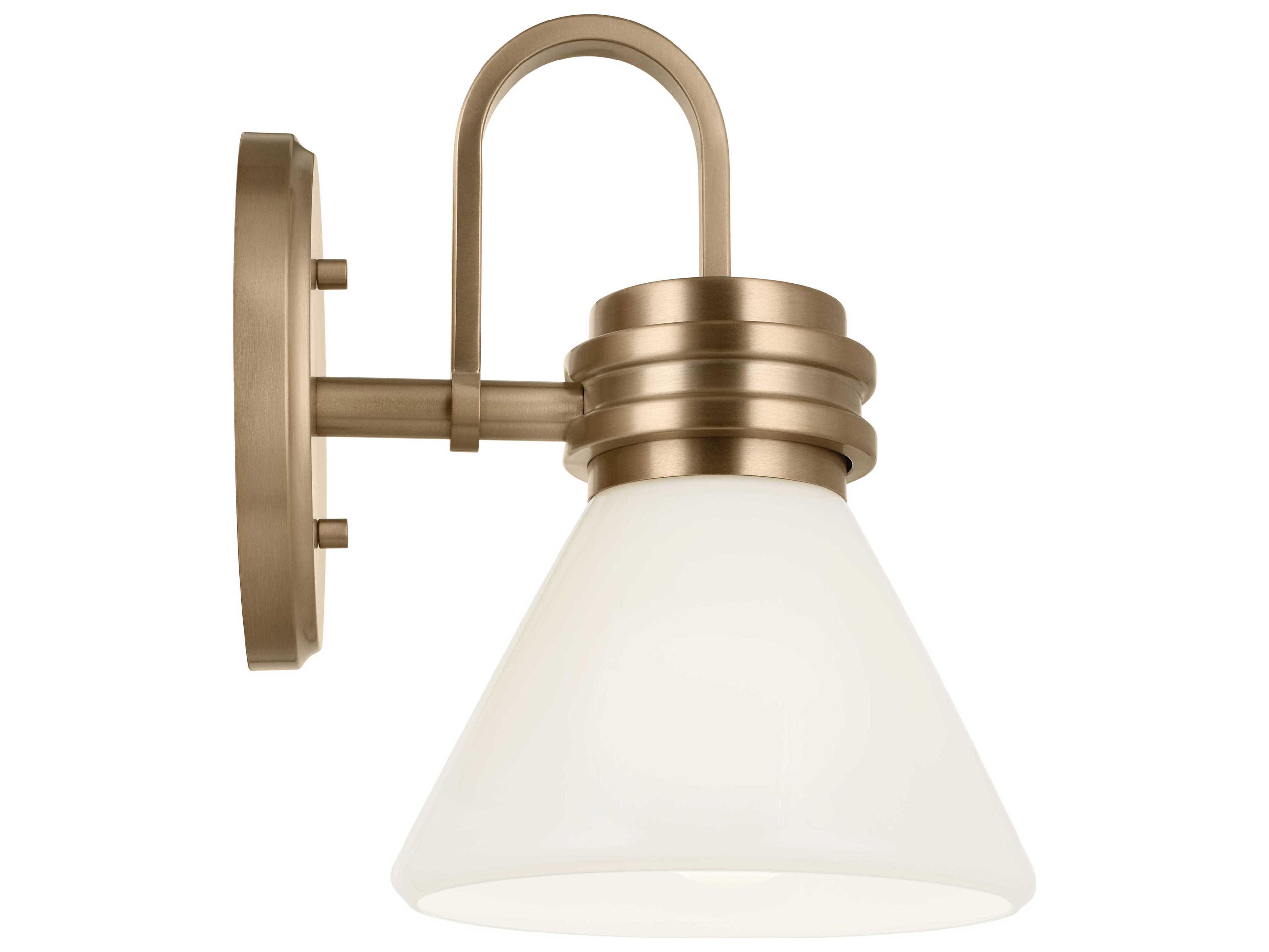 Kichler Farum 1-Light Champagne Bronze Glass Wall Sconce