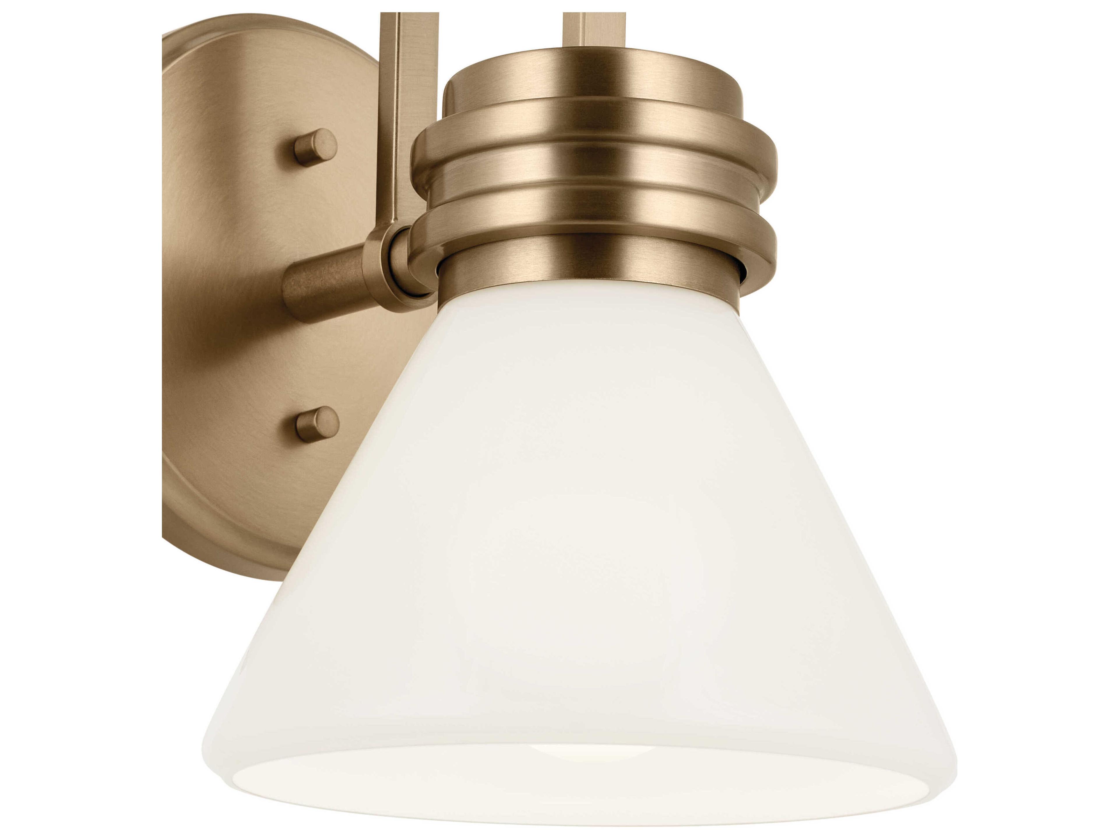 Kichler Farum 1-Light Champagne Bronze Glass Wall Sconce