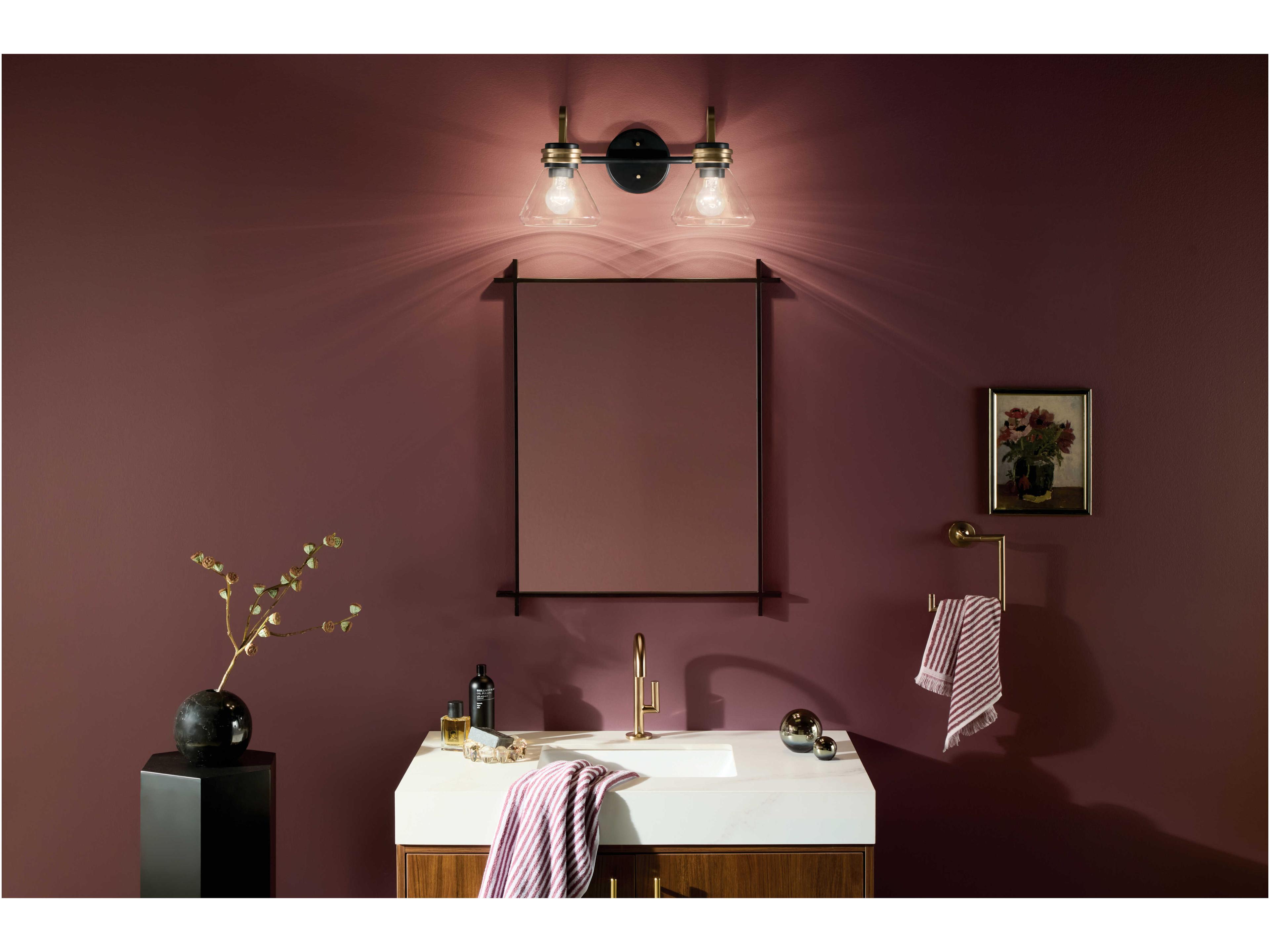 Kichler Farum 2-Light Black Vanity Light