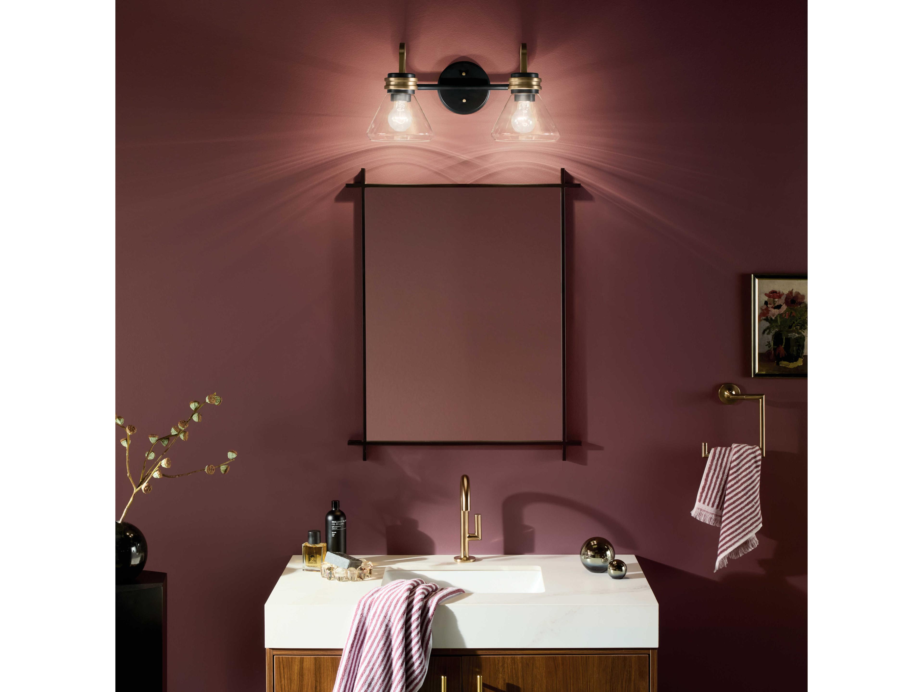 Kichler Farum 2-Light Black Vanity Light