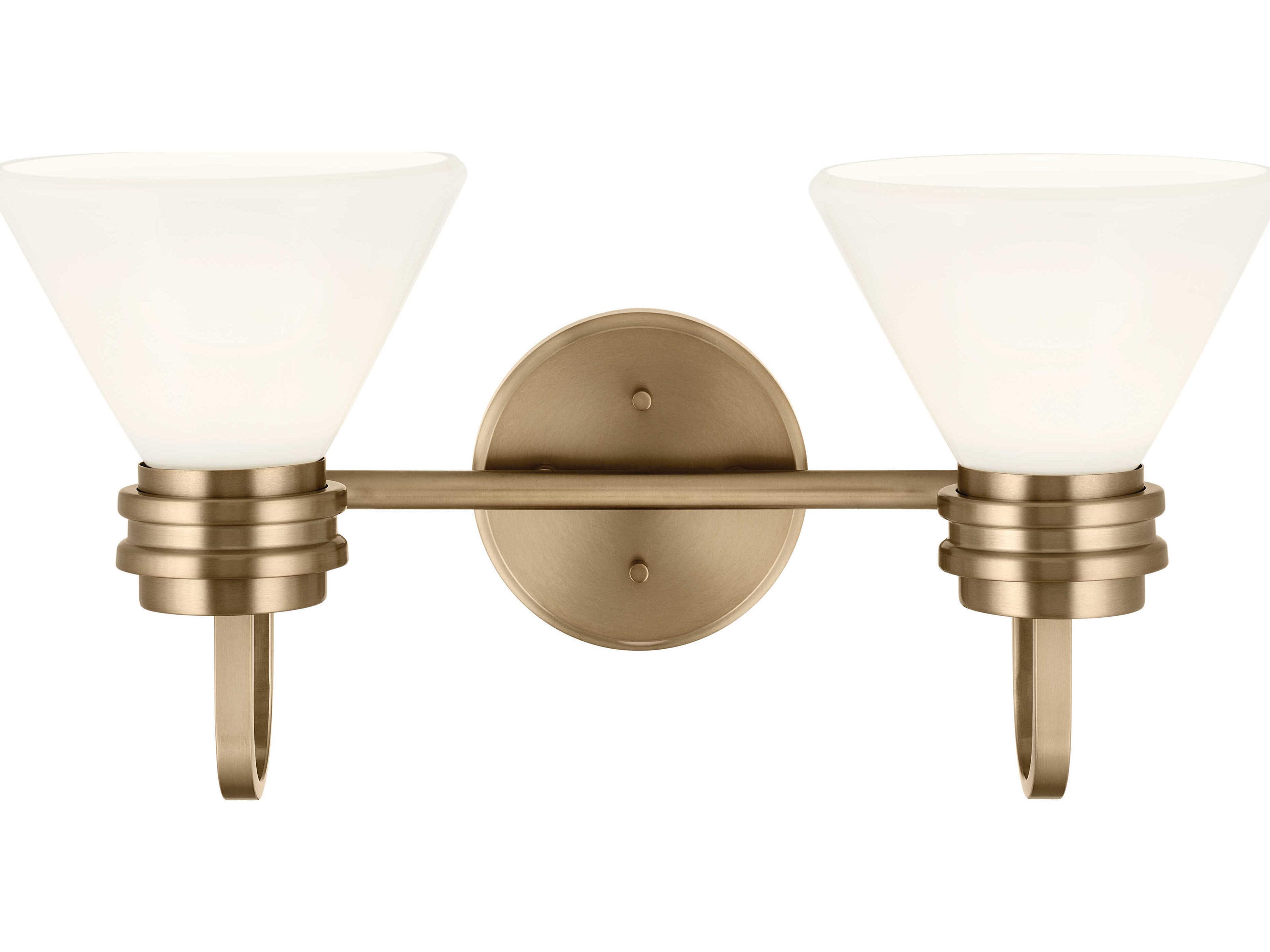 Kichler Farum 2-Light Champagne Bronze Glass Vanity Light