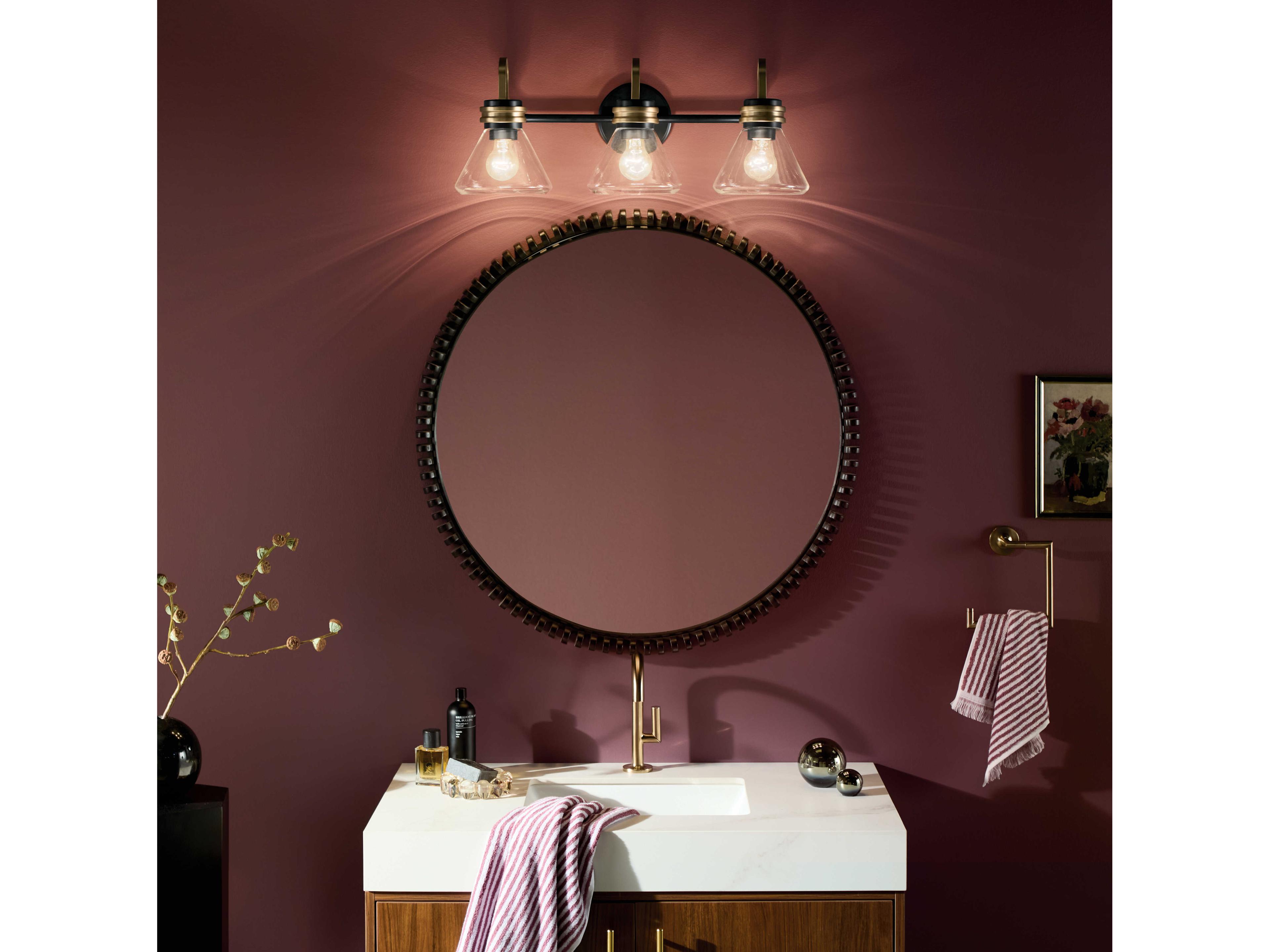 Kichler Farum 3-Light Black Vanity Light