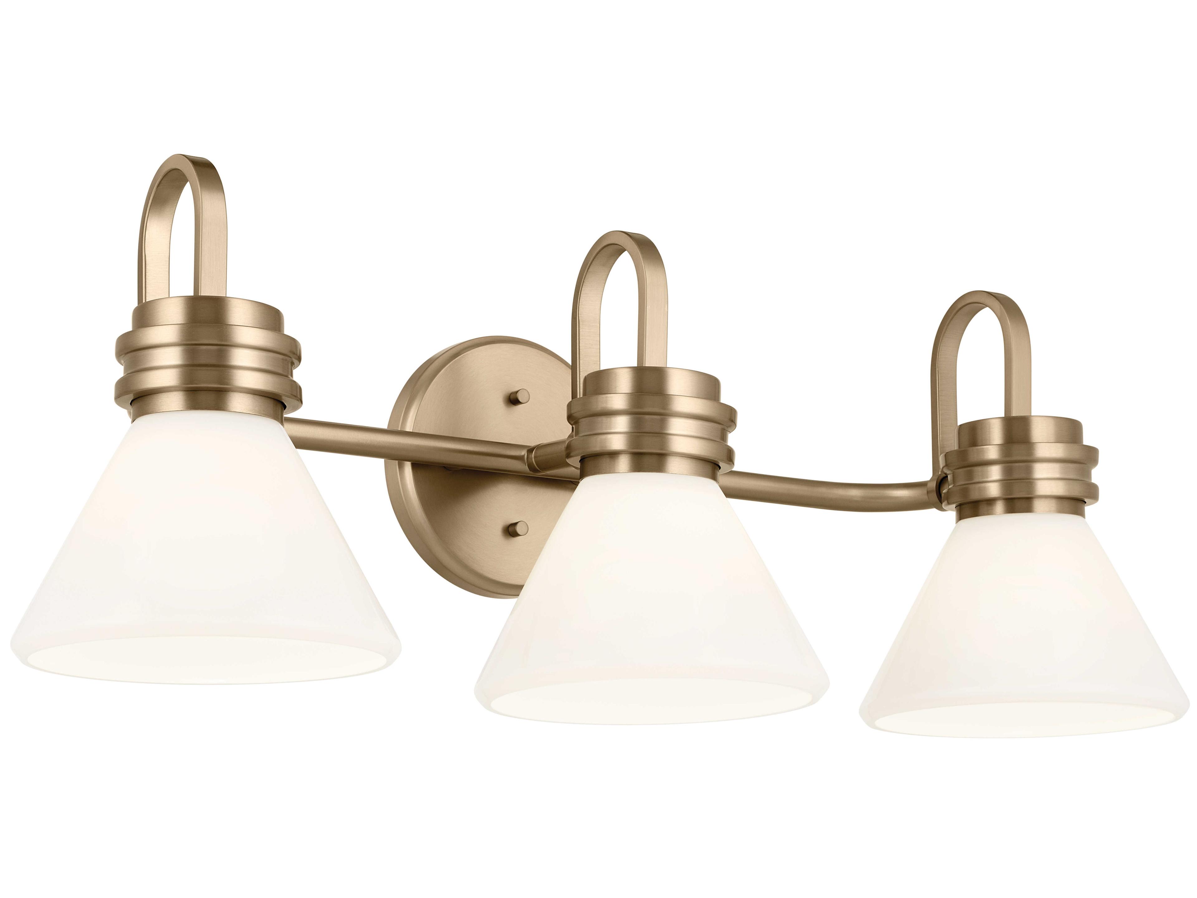 Farum 3-Light Champagne Bronze Glass Vanity Light