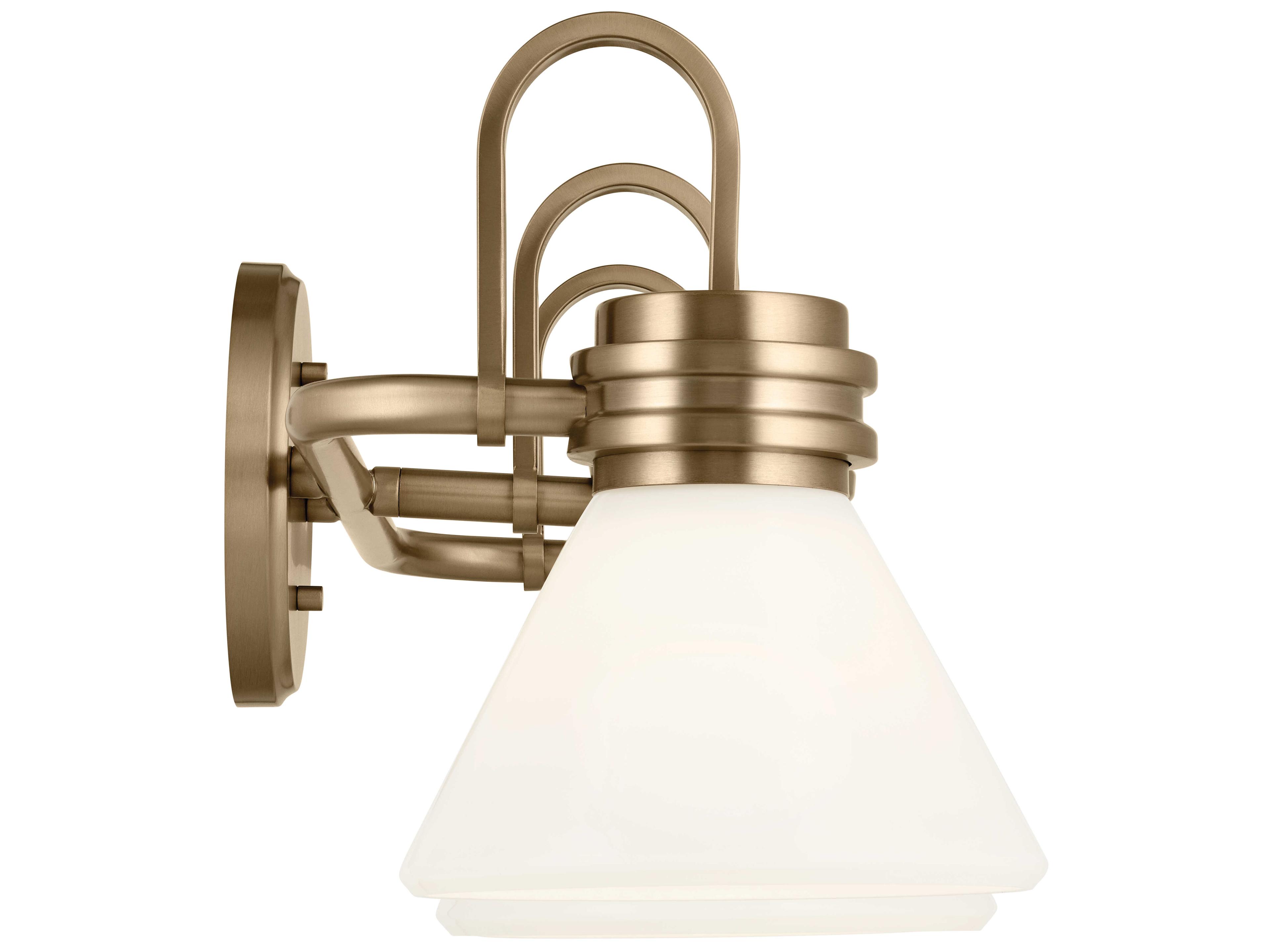 Kichler Farum 3-Light Champagne Bronze Glass Vanity Light