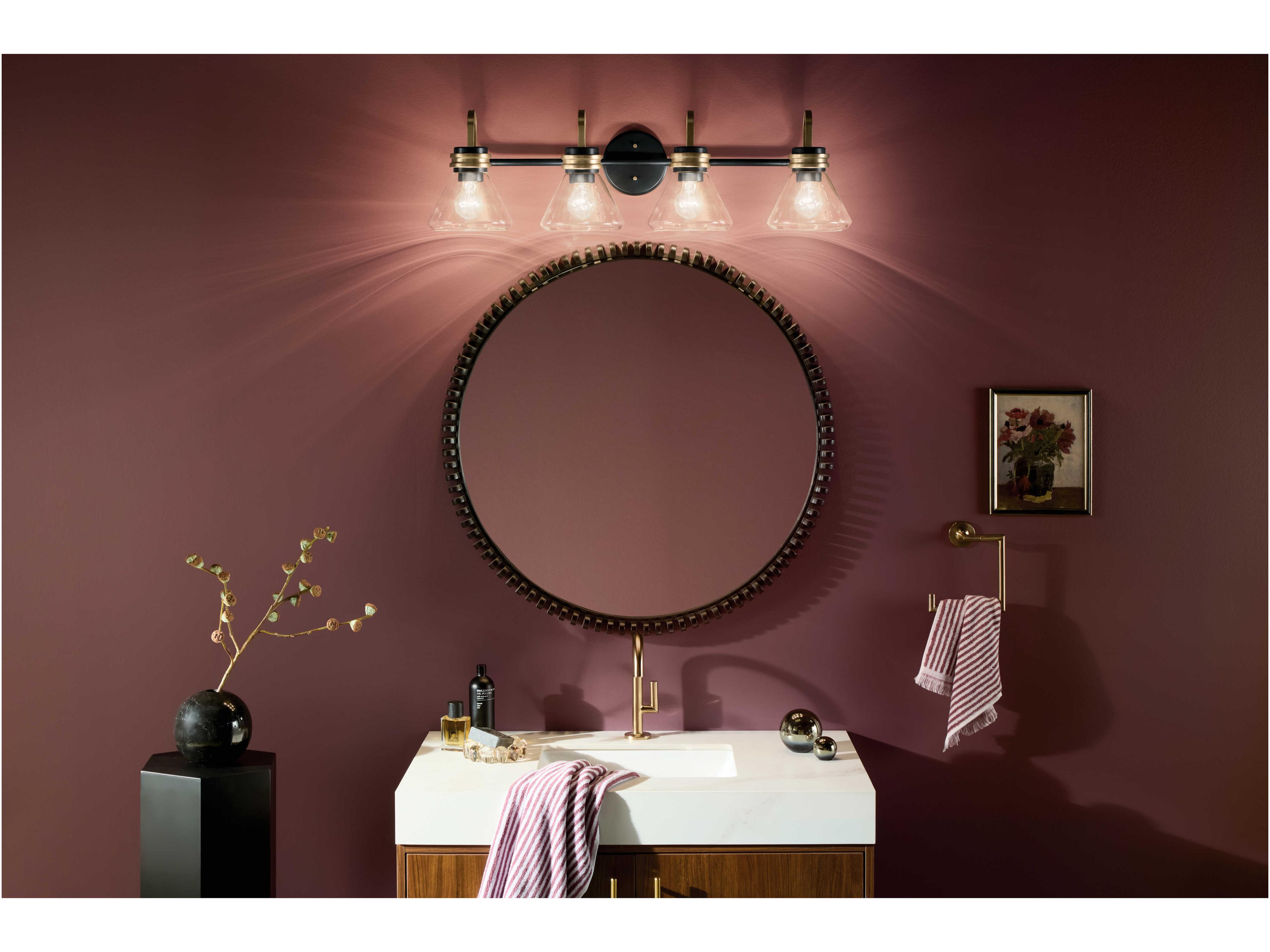 Kichler Farum 4-Light Black Vanity Light