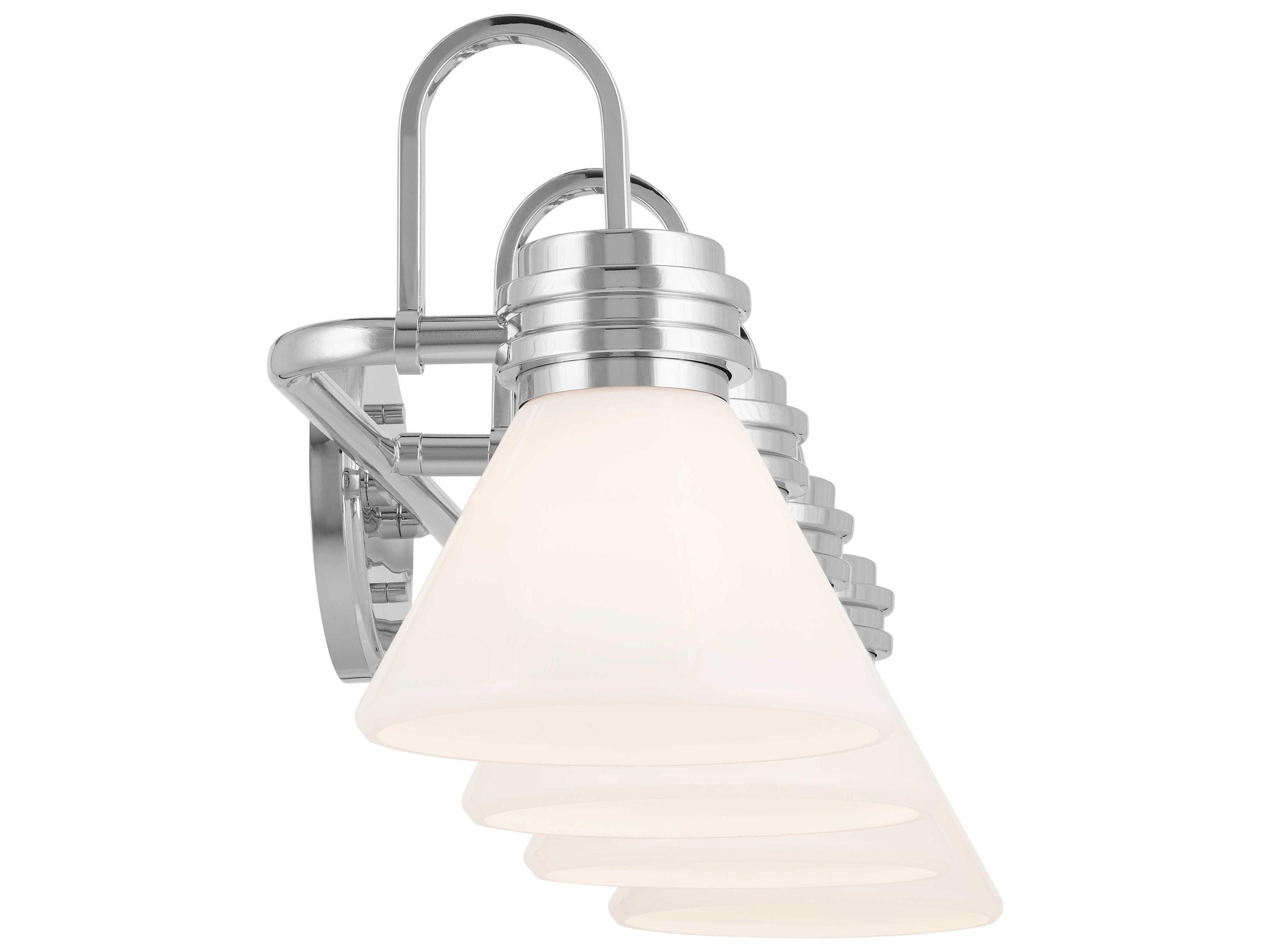 Kichler Farum 4-Light Chrome Glass Vanity Light