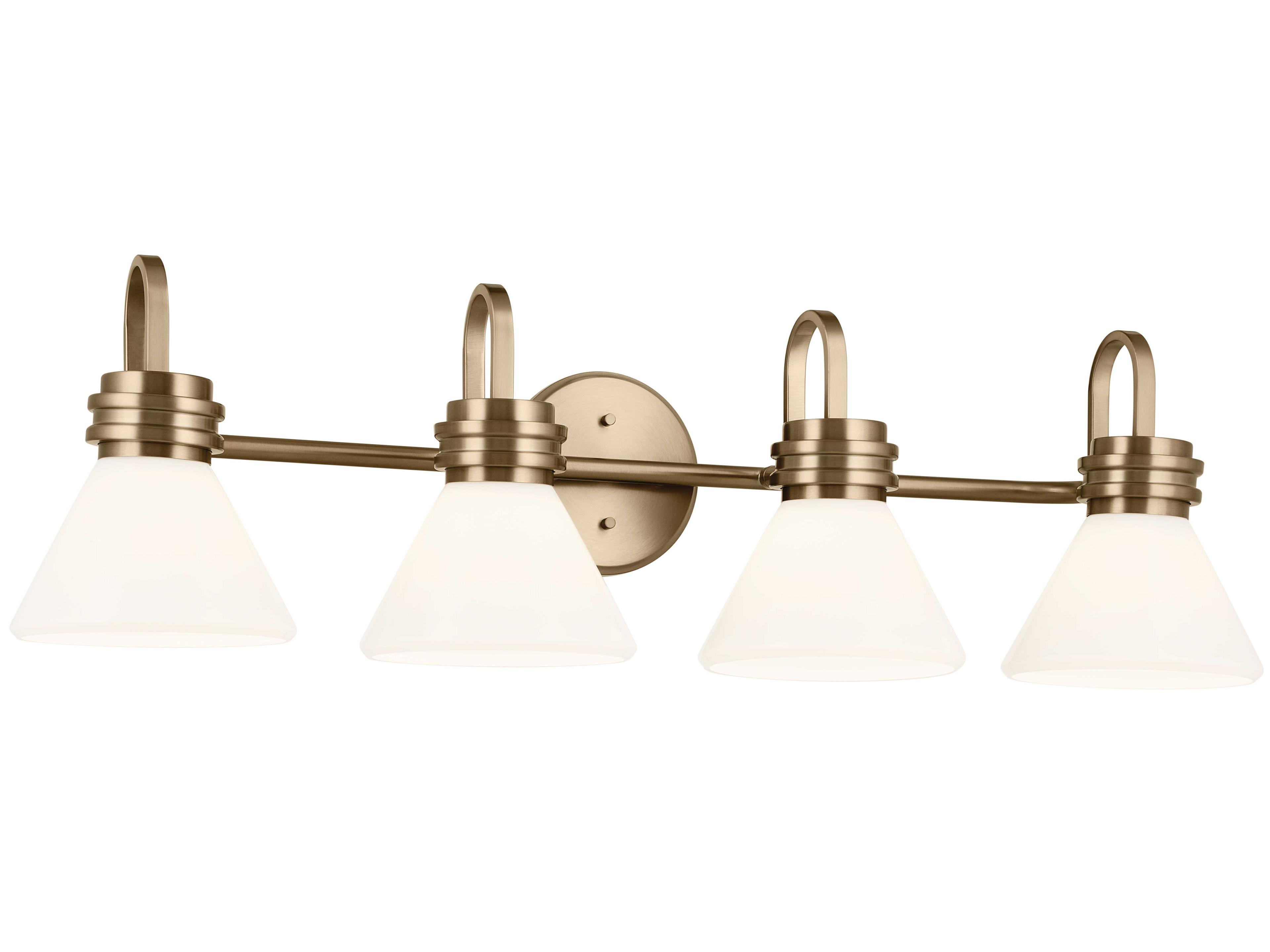 Farum 4-Light Champagne Bronze Glass Vanity Light