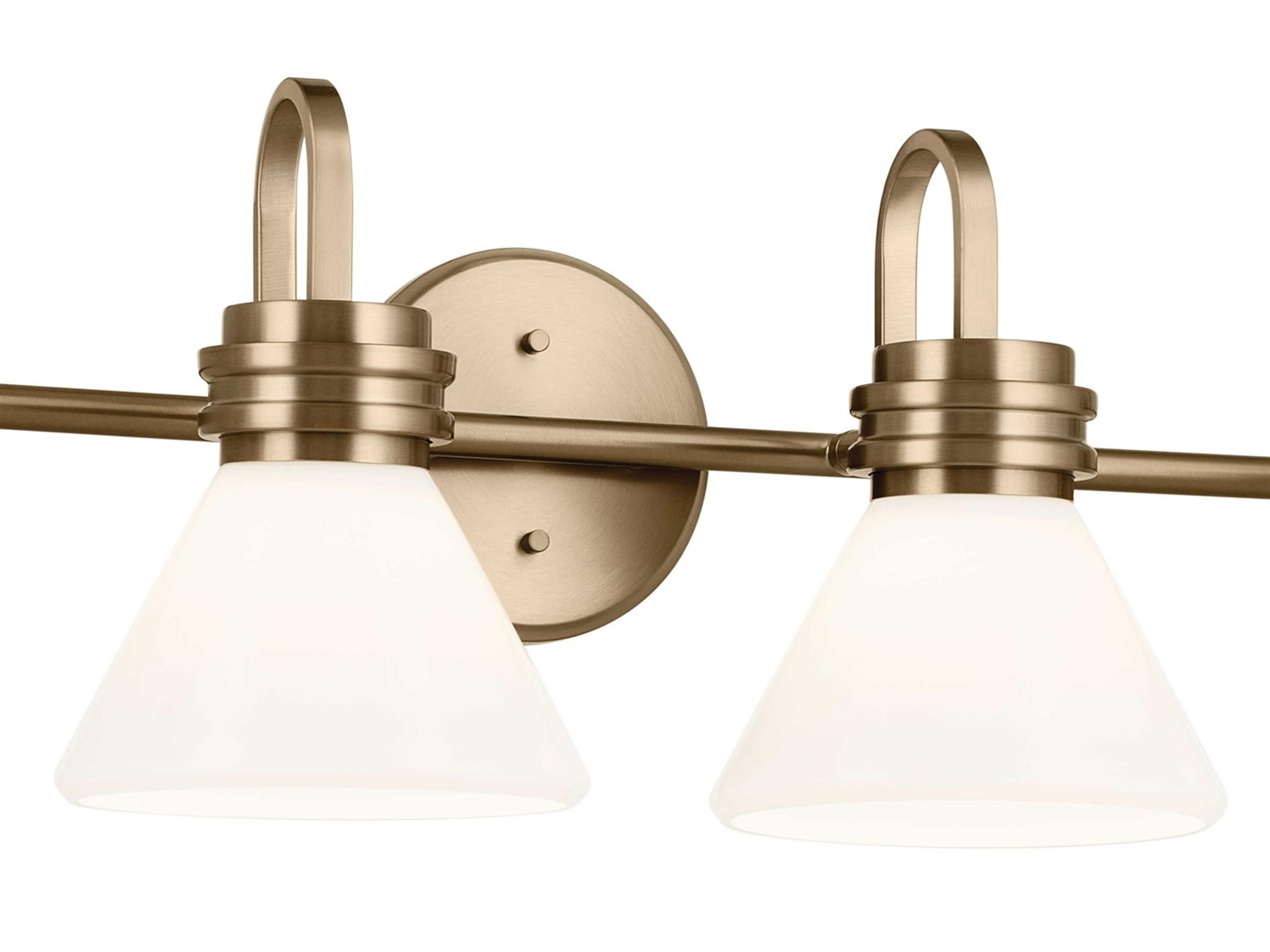 Kichler Farum 4-Light Champagne Bronze Glass Vanity Light