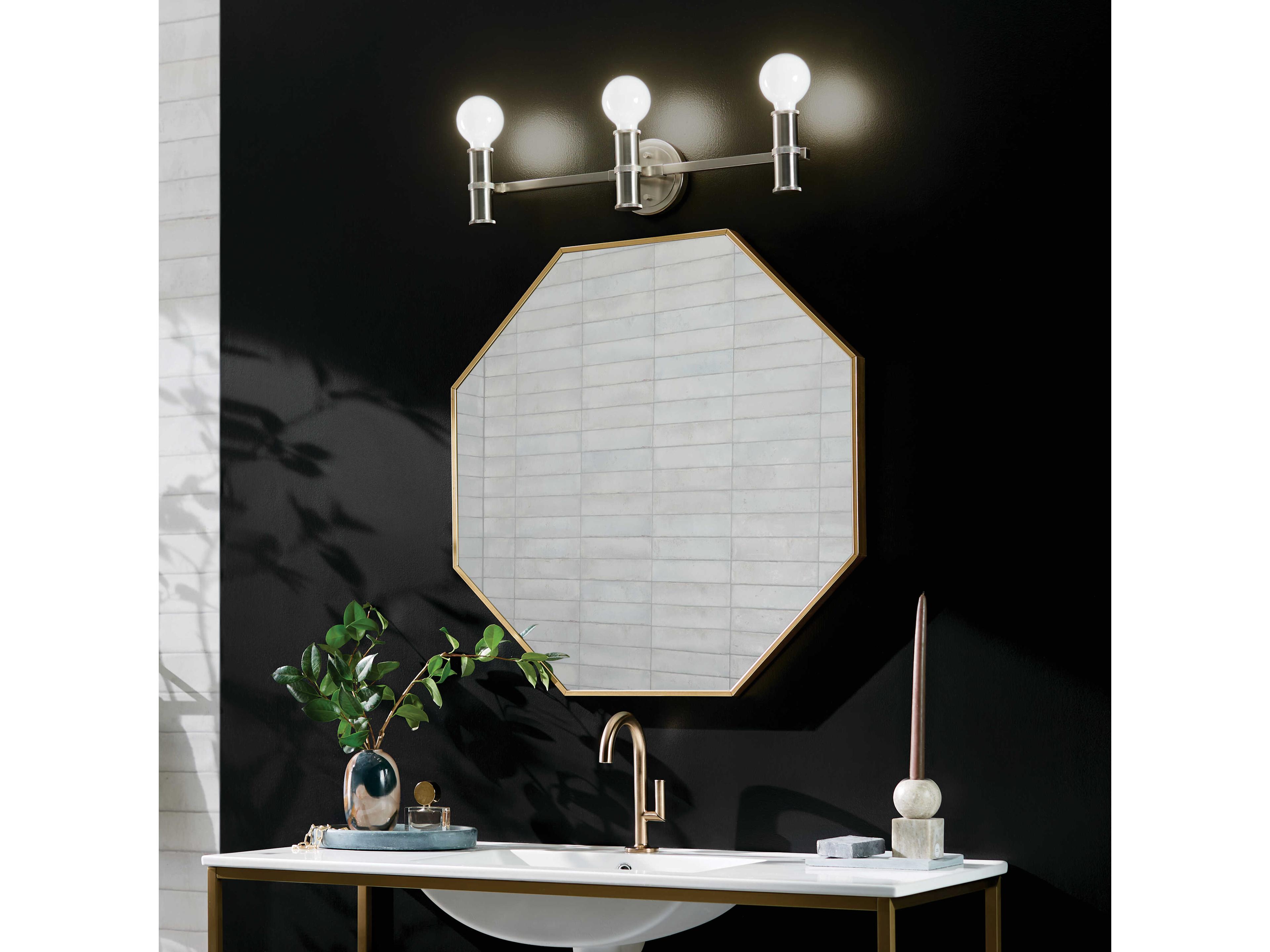 Kichler Torche 3-Light Brushed Nickel Vanity Light