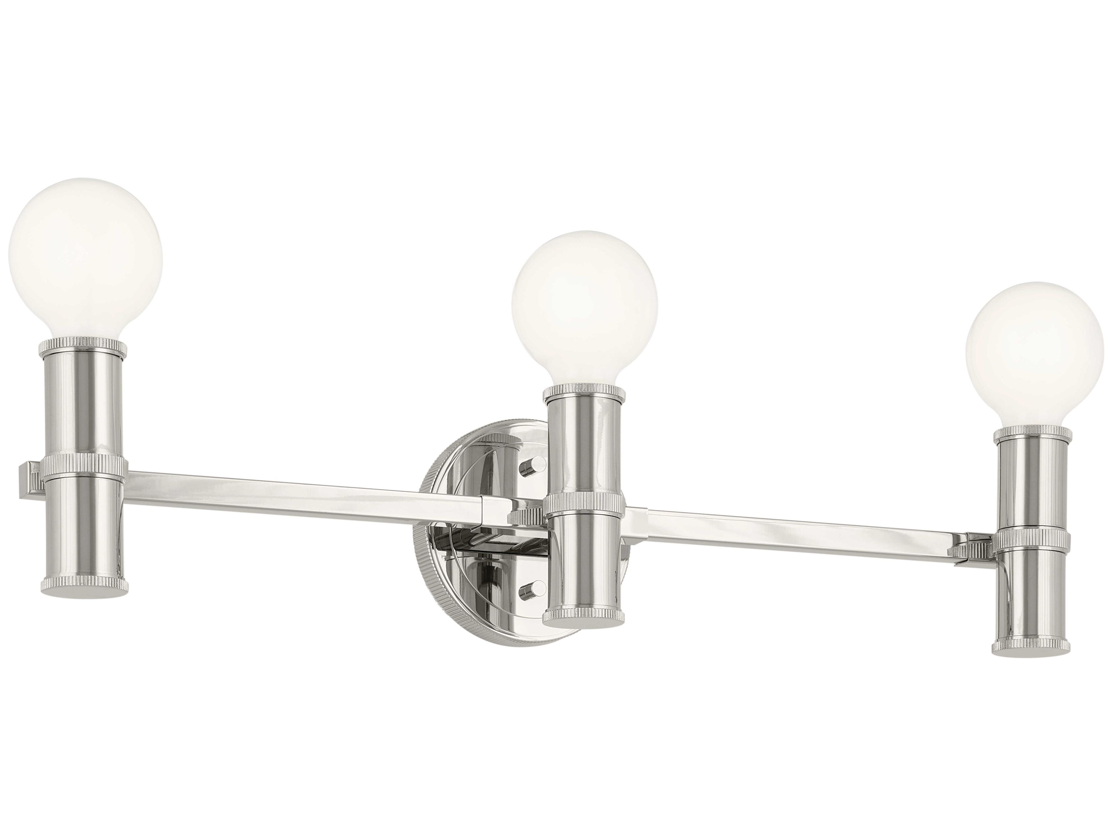 Torche 3-Light Polished Nickel Vanity Light