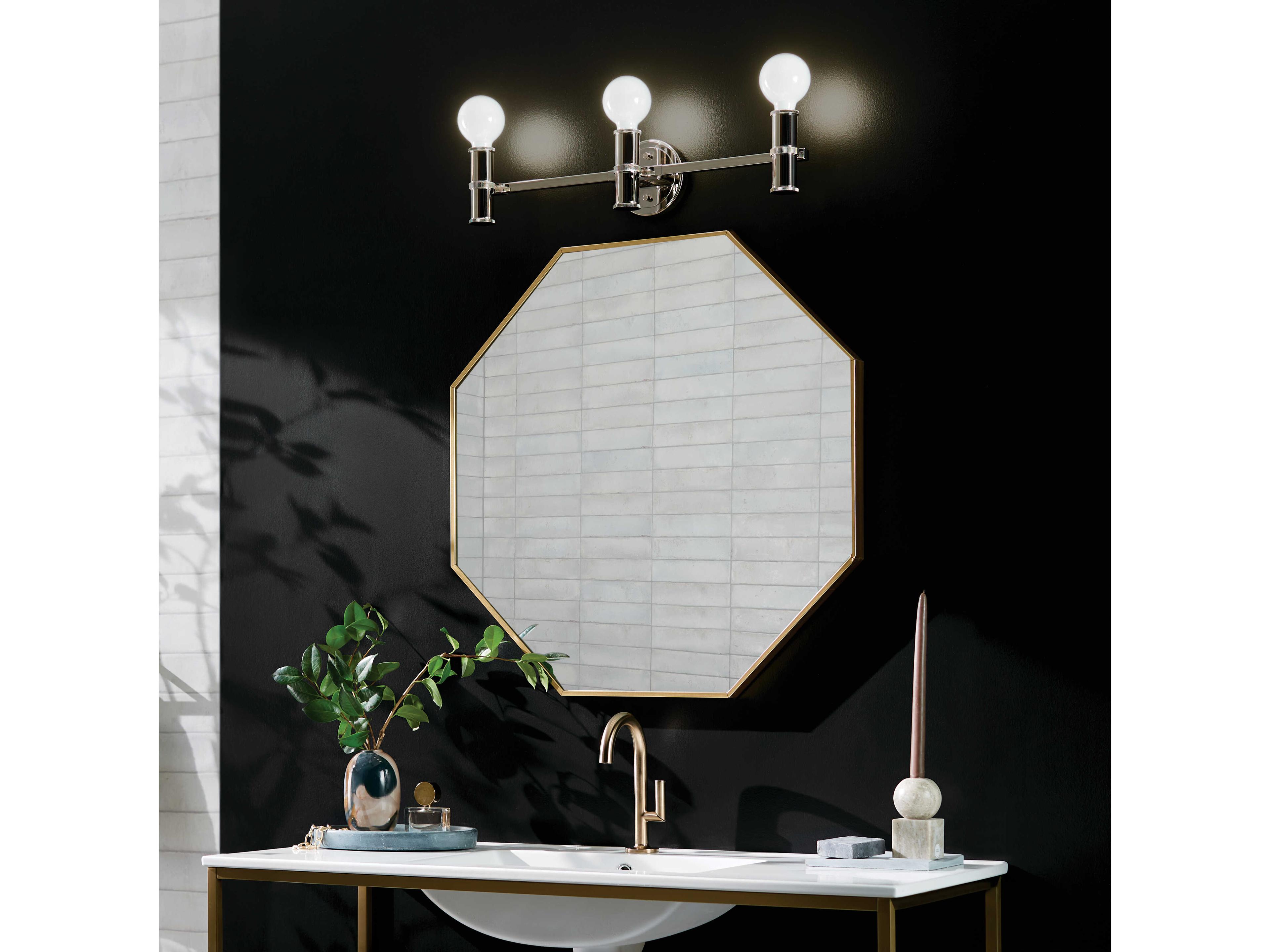 Kichler Torche 3-Light Polished Nickel Vanity Light