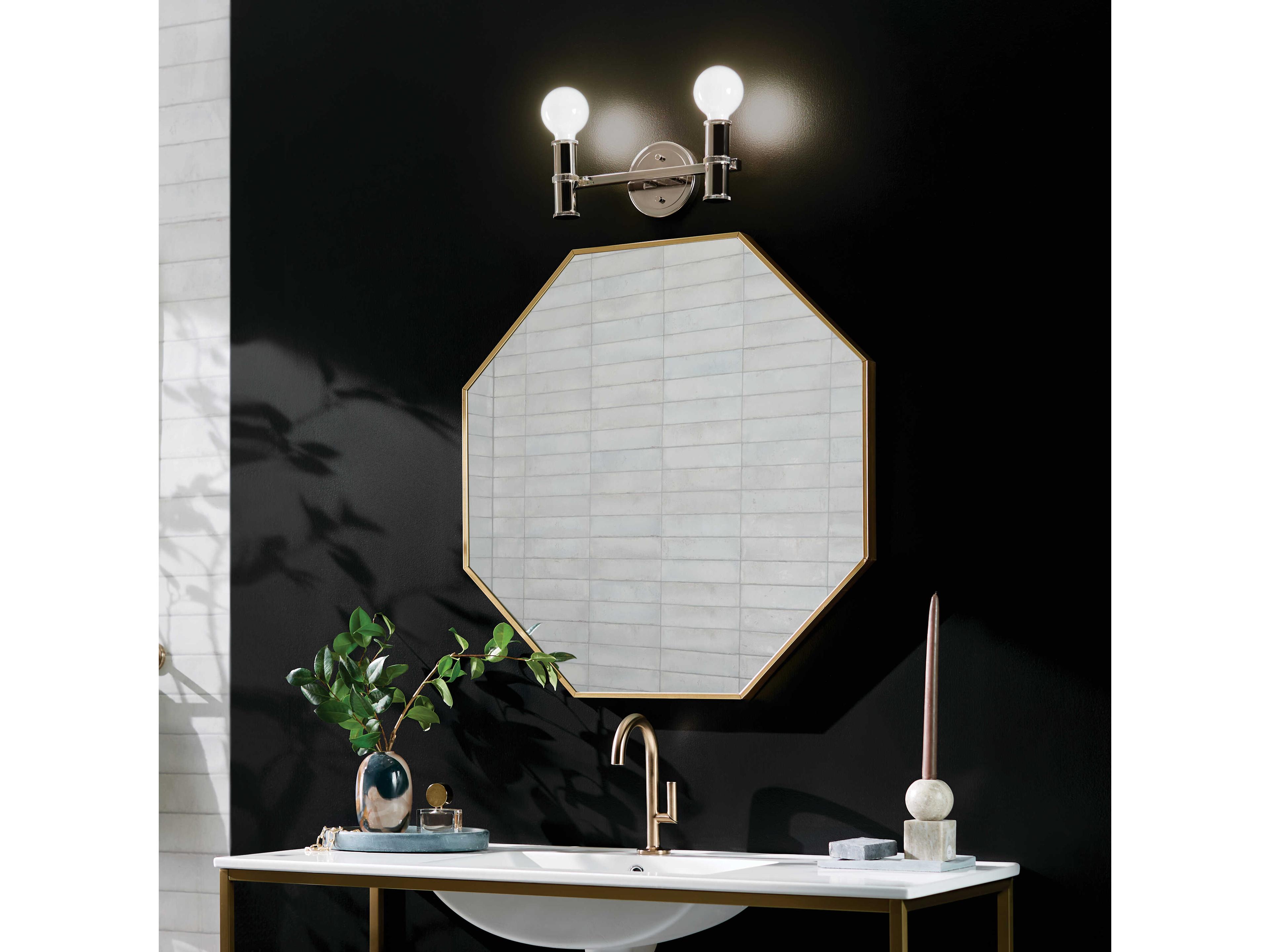 Kichler Torche 2-Light Polished Nickel Vanity Light