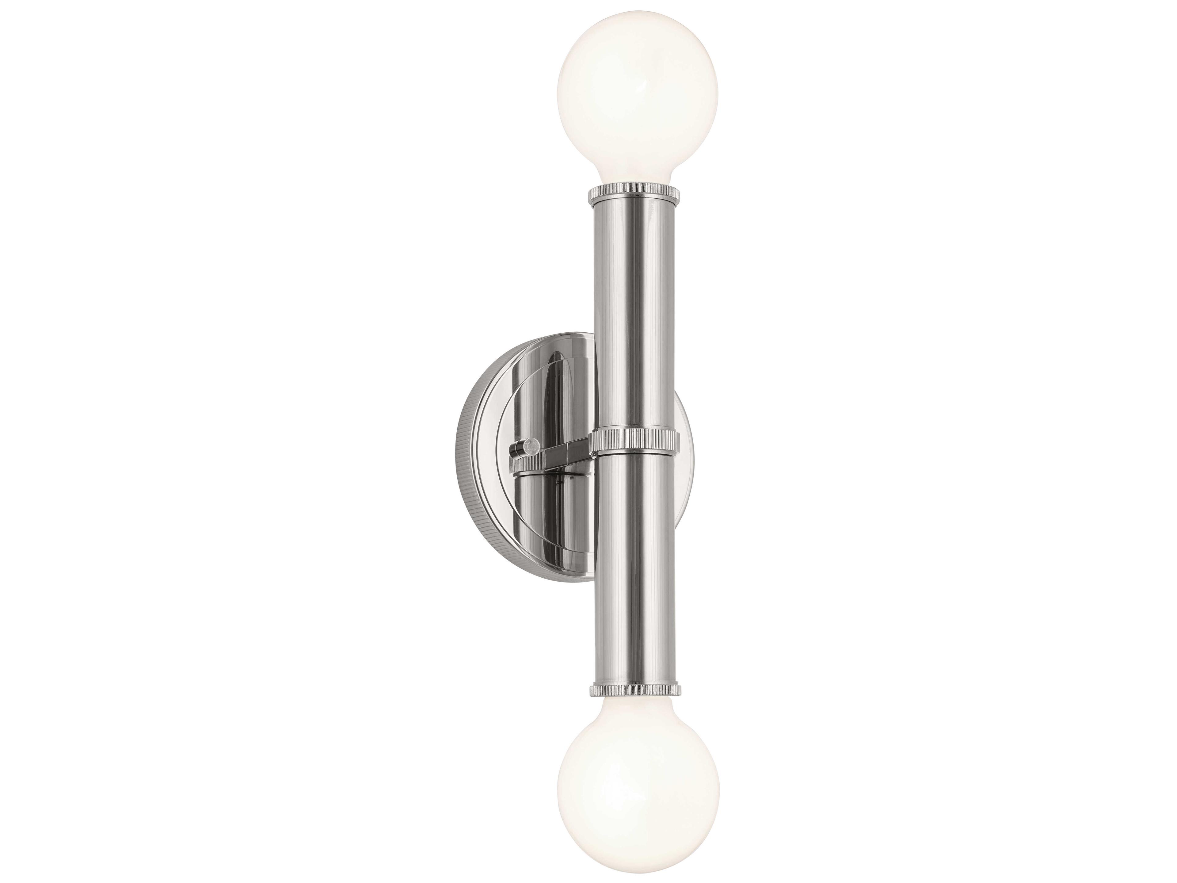 Torche 2-Light Polished Nickel Wall Sconce