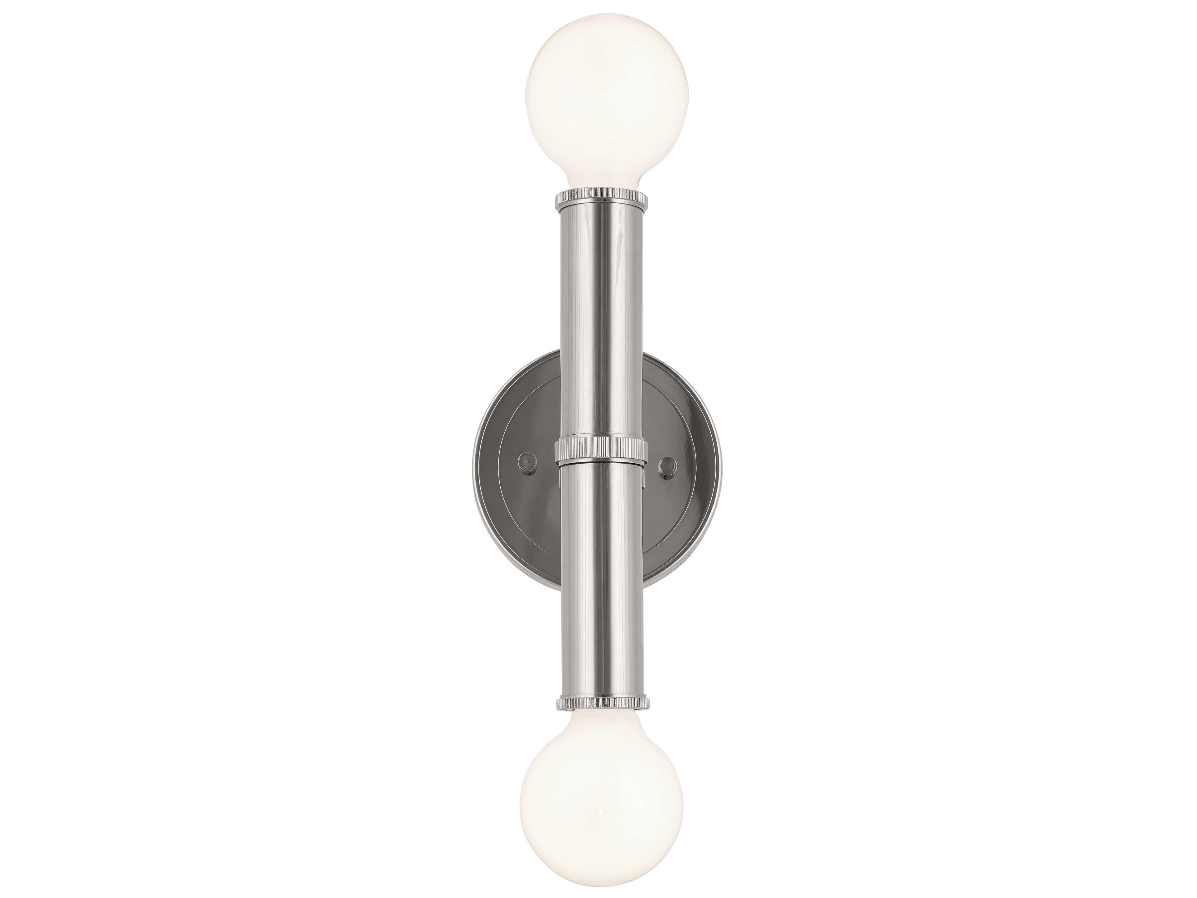 Kichler Torche 2-Light Polished Nickel Wall Sconce